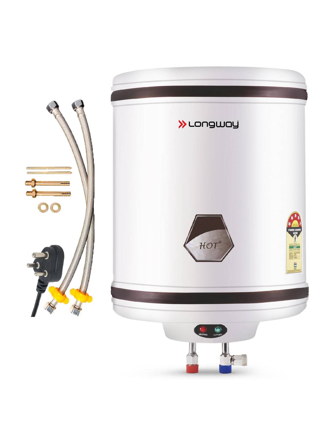 Longway Hotplus 15 L Storage Water Geyser | with Free Pipes