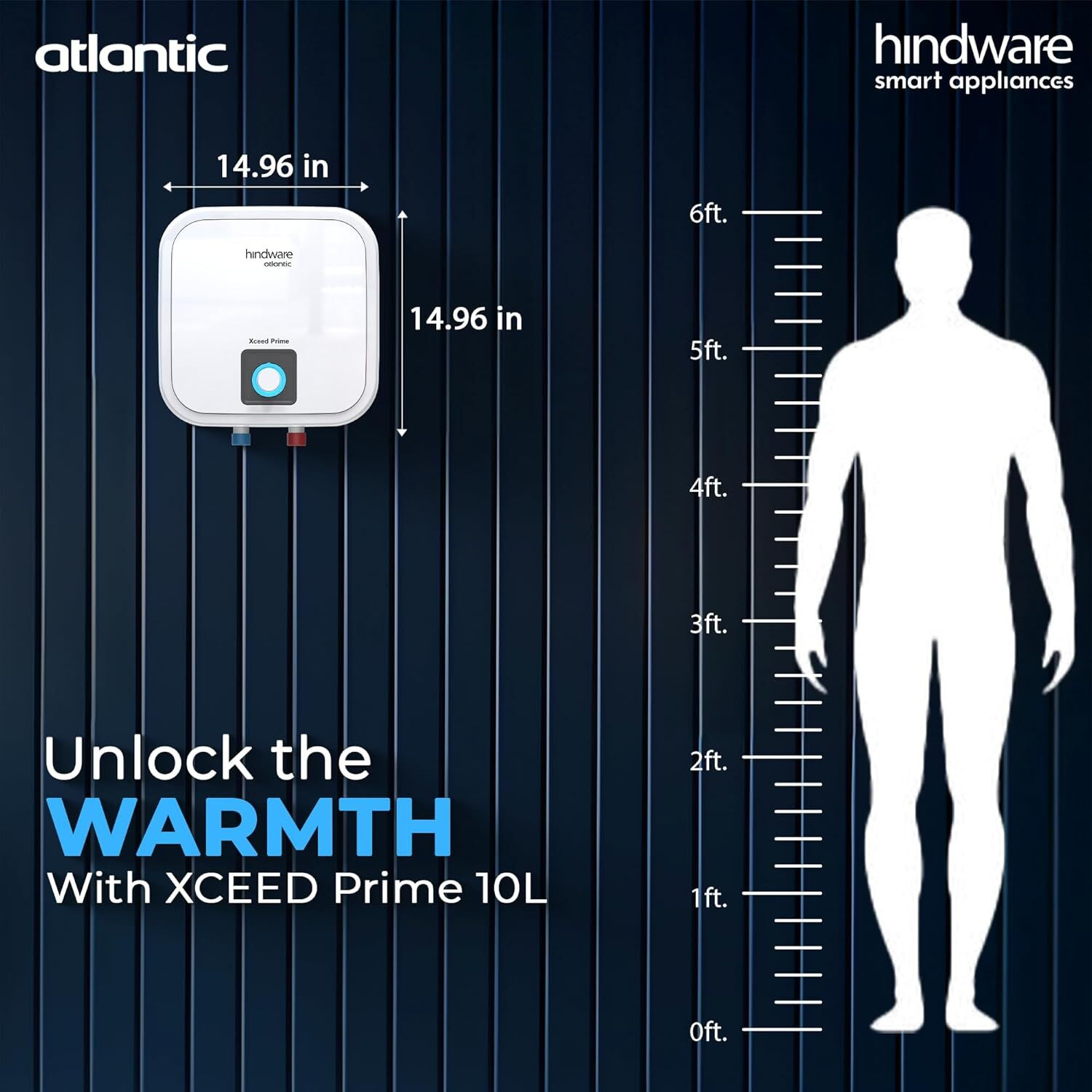 Image of Hindware 10 L Storage Water Geyser (Xceed Prime ( Pack of 1) 2Kw,, White) (White)