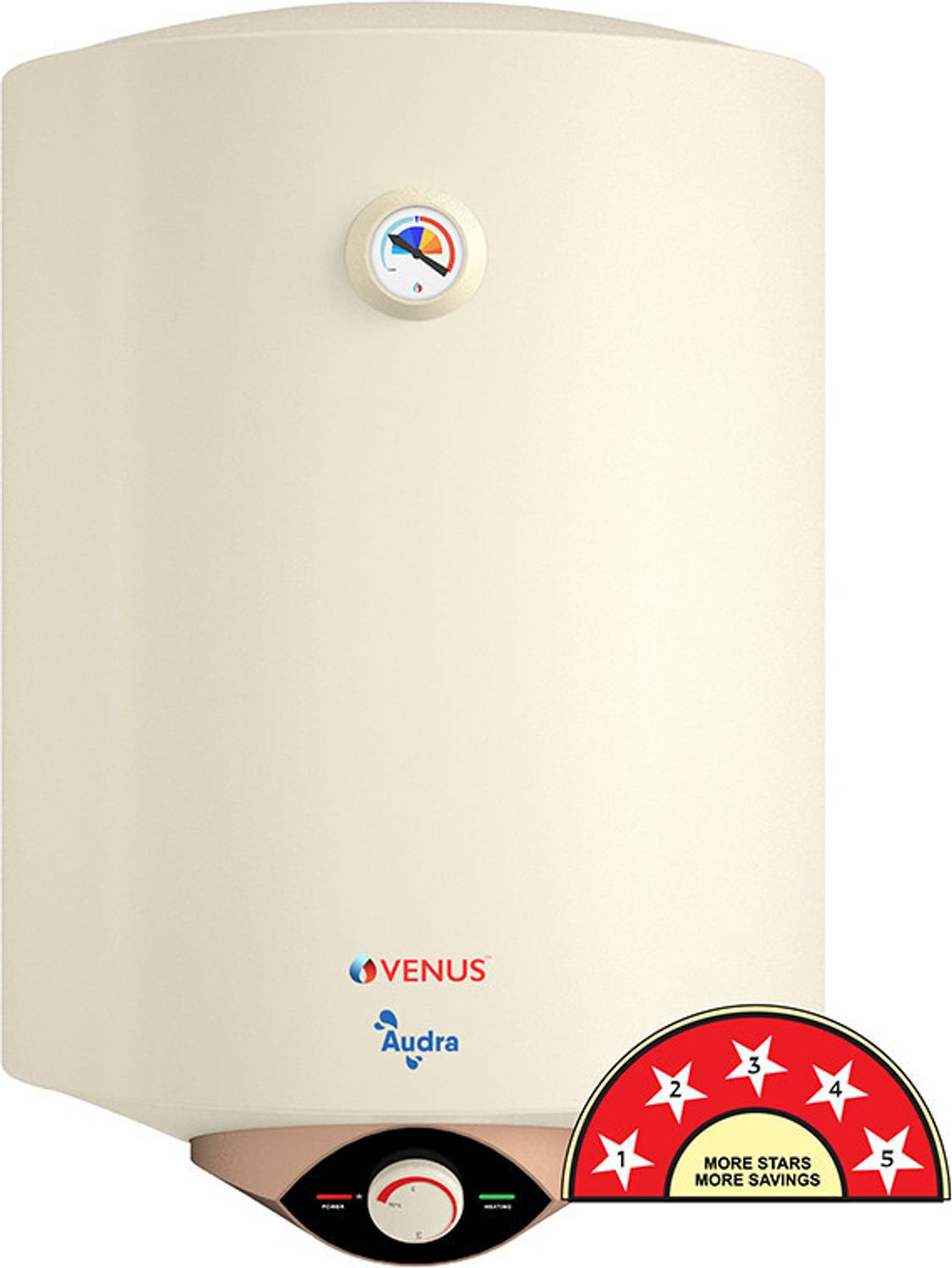 Venus 25 L Storage Water Geyser (Audra 25AV, Ivory) (Ivory)