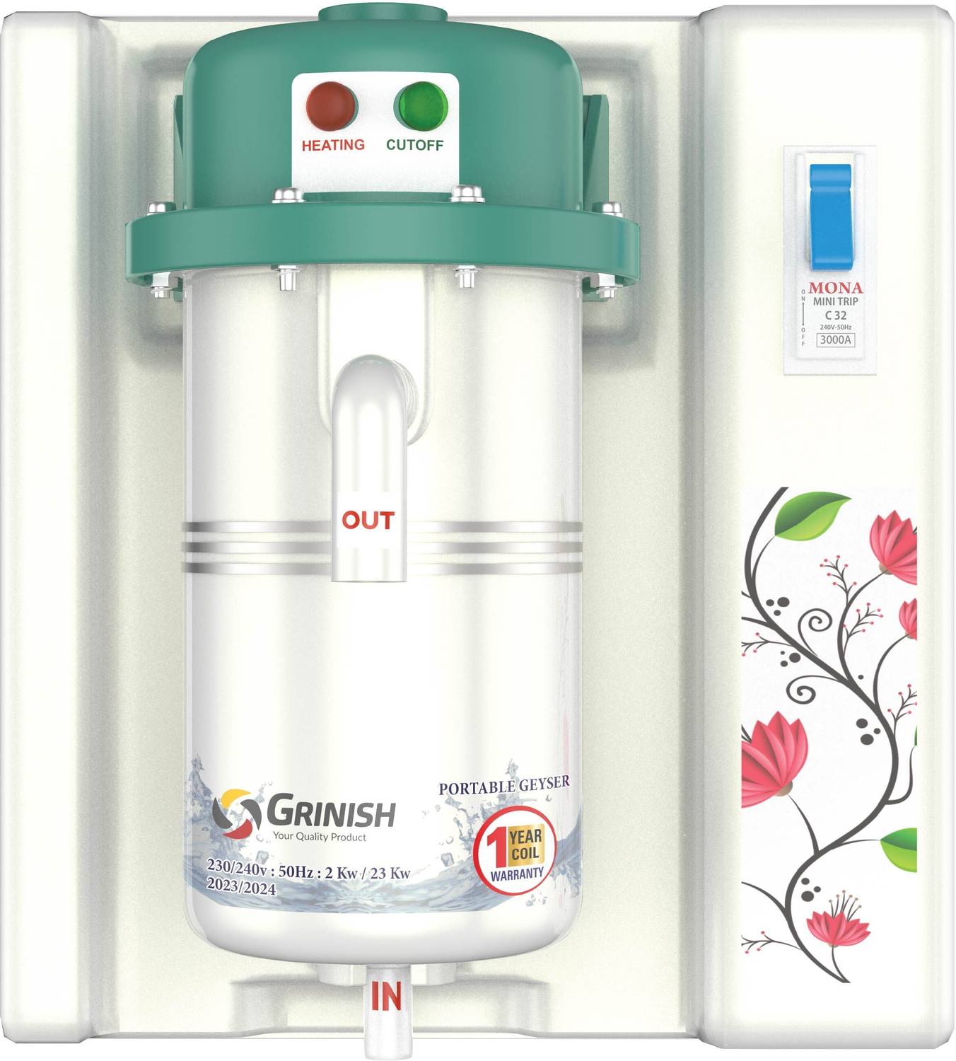GRINISH 1 L Instant Water Geyser (ULTRA PREMIUM WITH SHOCK PROOF