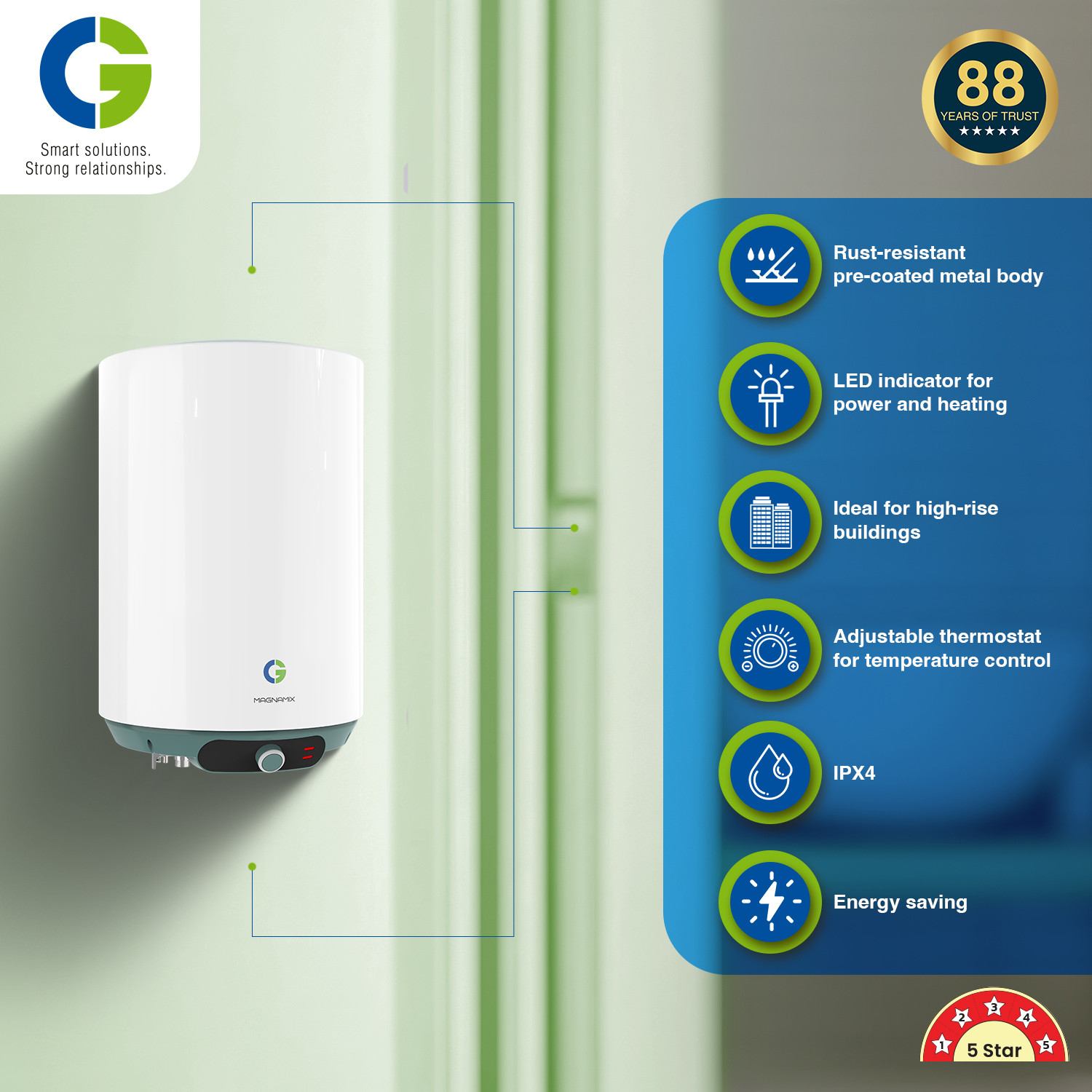 Image of CG SWHMGN06L5 6 L Storage Water Geyser