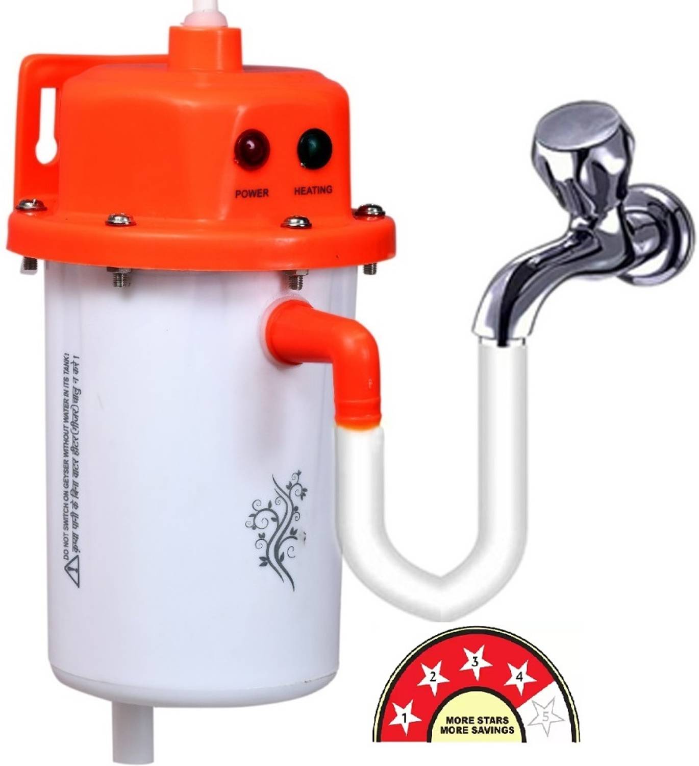 QUALX 1 L Instant Water Geyser (ISI MARK Water Geyser, White, Red