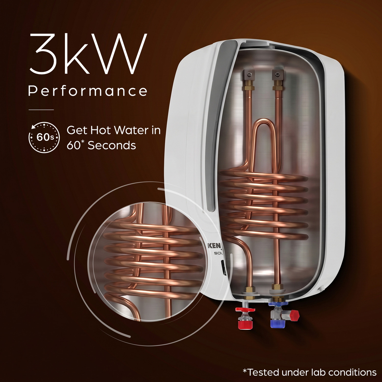 Image of Kenstar SOLACE 5.9L, Suitable for Kitchen & Bathroom with LED Indicator 5.9 L Instant Water Geyser