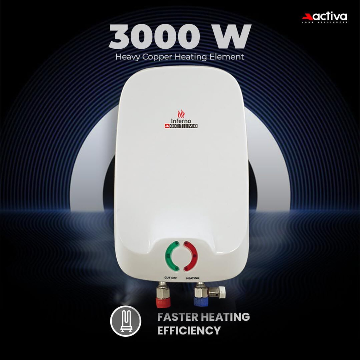 Image of ACTIVA Inferno 3 Litre Instant Geyser 3 L Instant Water Geyser
