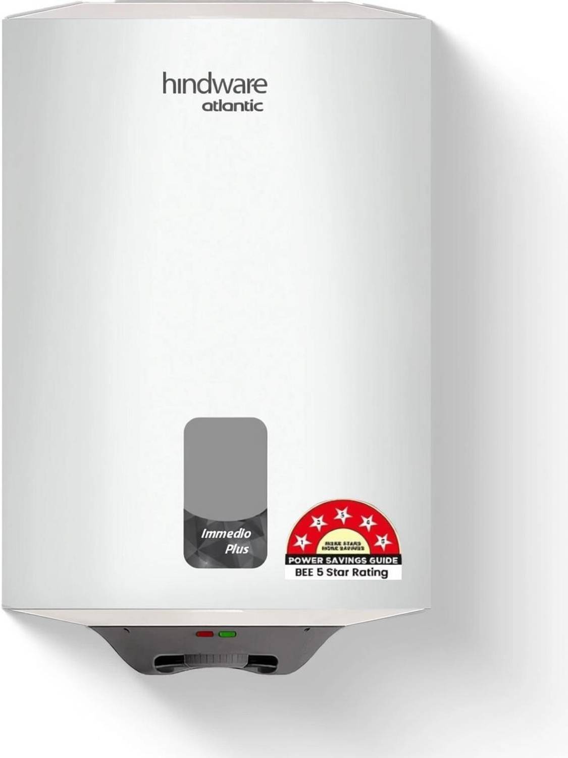 Hindware Smart Appliances Immedio Plus 10 L Storage Water Geyser | 5 Star BEE Energy Rating | Glassline Tanked