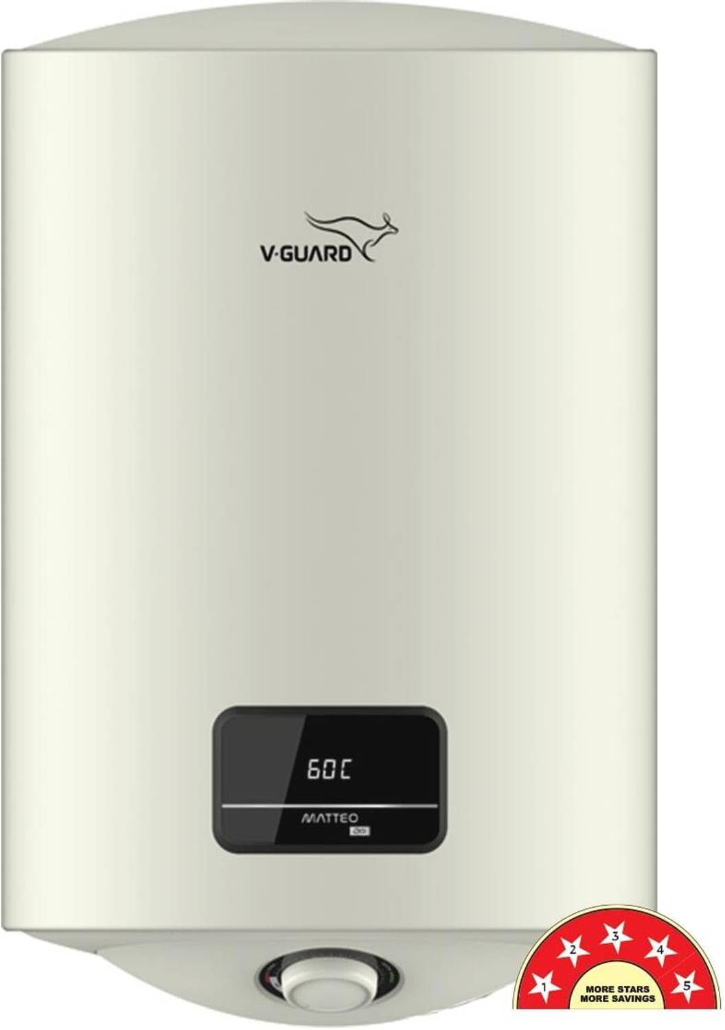 V-Guard 25 L Storage Water Geyser Digital Display BEE 5 Star Ra