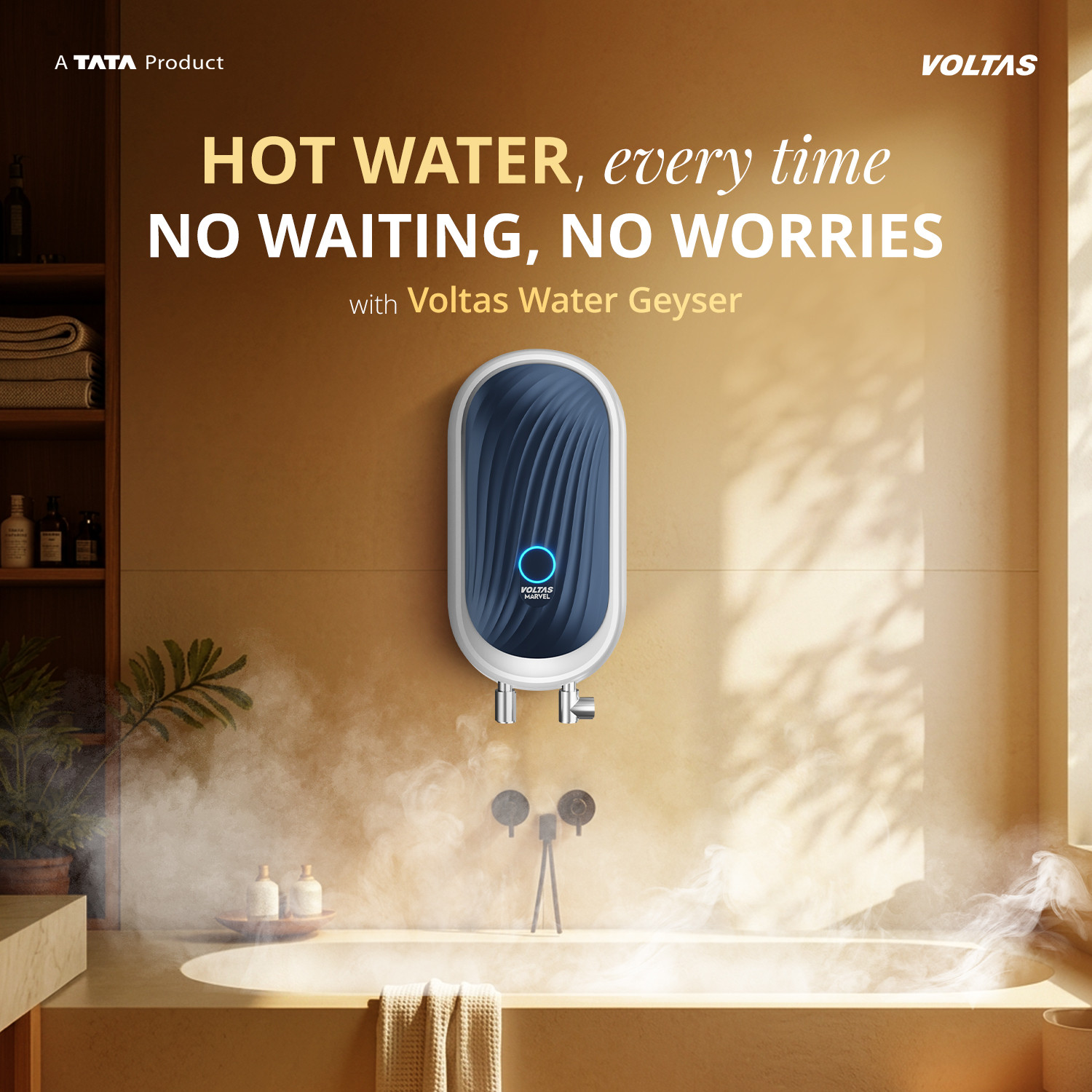 Image of Voltas 5.9 L Instant Water Geyser (Marvel 5.9L, White, Black) (White, Black)
