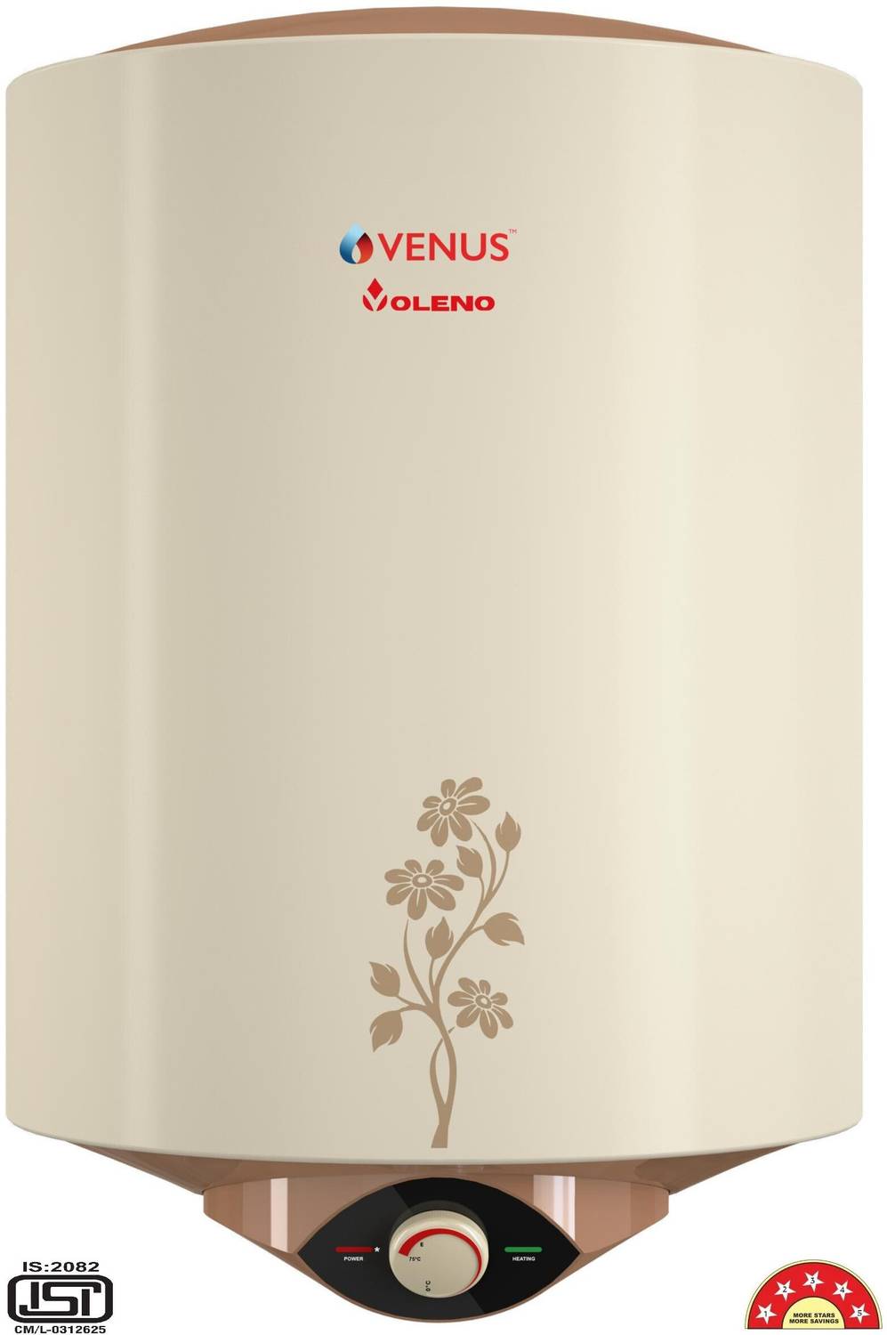 Venus 15 L Storage Water Geyser (Voleno 15VL, Porcelain Enamelled