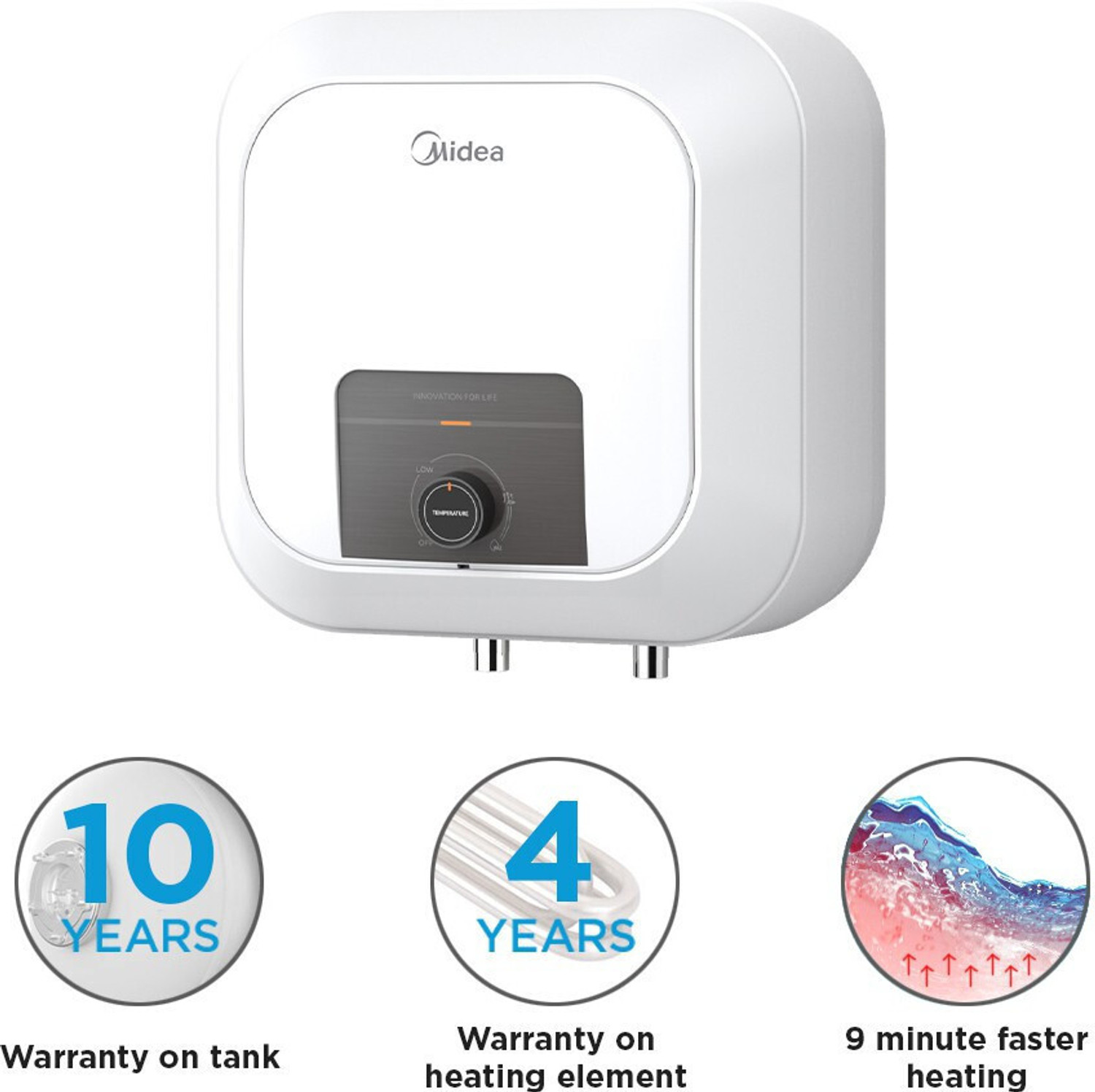 Image of Midea D10-20VD1 10 L Storage Water Geyser