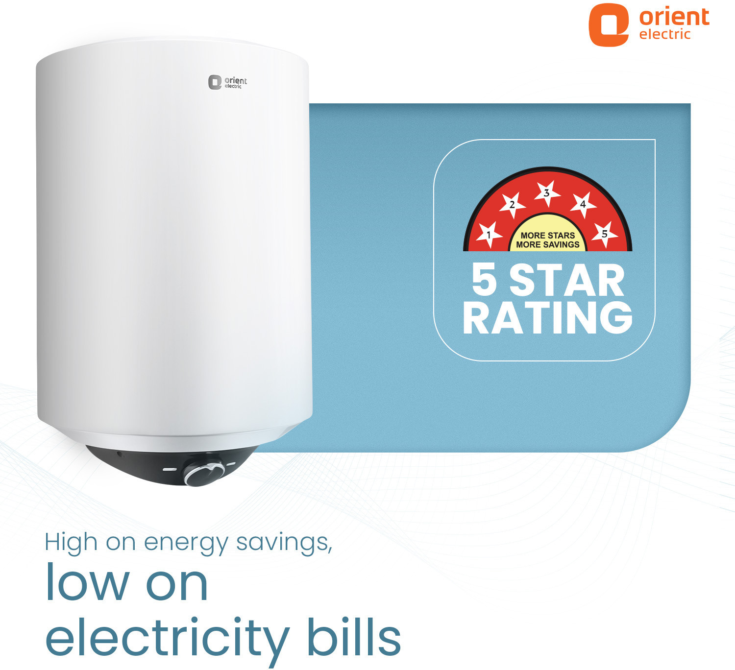 Image of Orient Electric Cronos Pro | 5 Star BEE Energy Rating |High-rise Compatible 25 L Storage Water Geyser