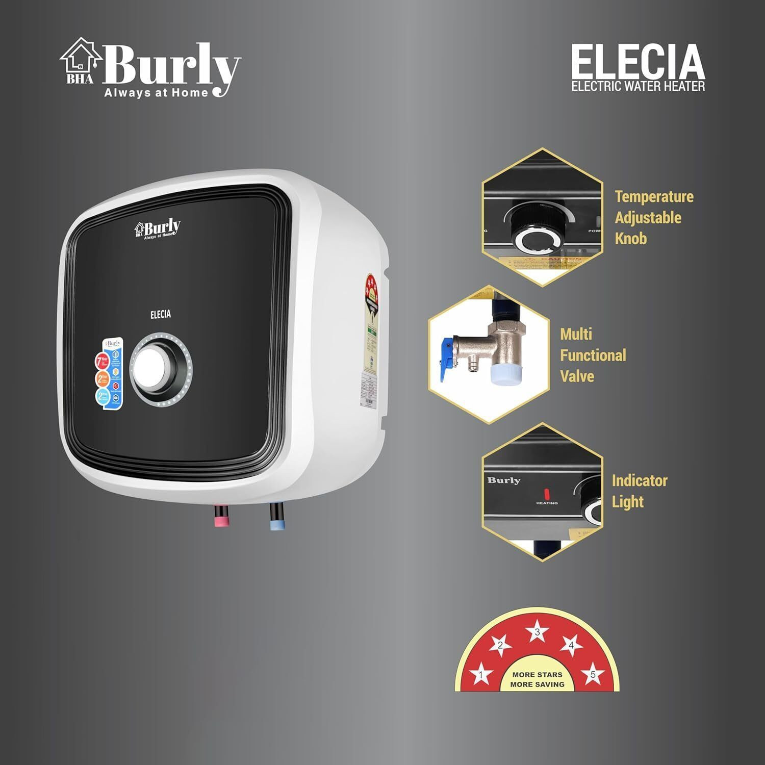 Image of BHABURLY ELECIA 15L 15 L Storage Water Geyser