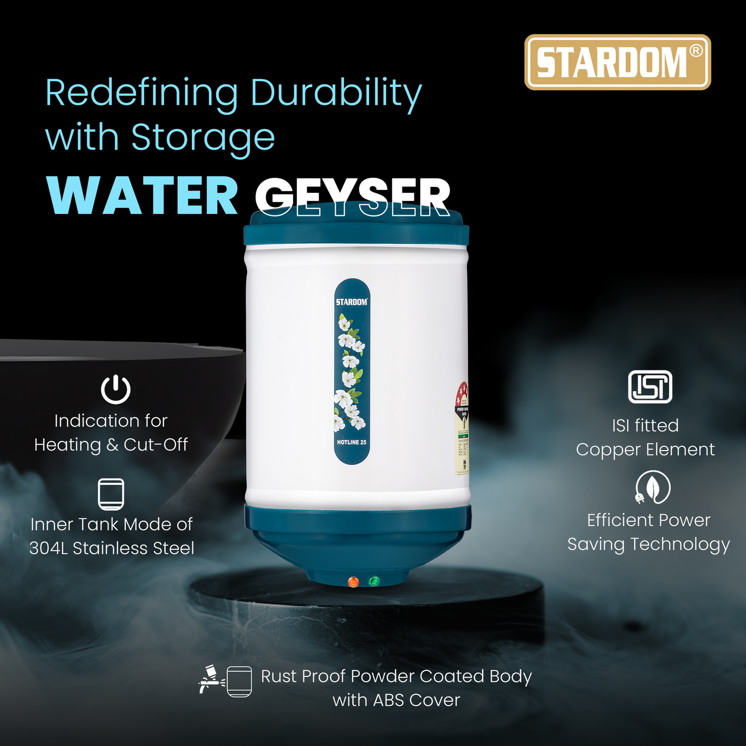 Image of Stardom HOTLINE 10SERIES WITH ASSEMBLY KIT 10 L Storage Water Geyser