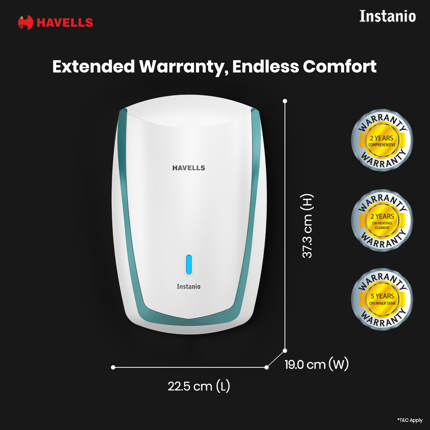 Image of HAVELLS Instanio 3 L Instant Water Geyser