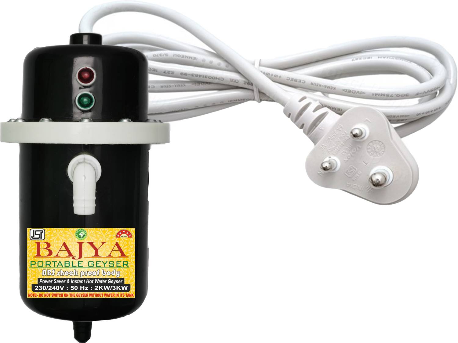 Bajya 1 L INSTANT WATER PORTABLE HEATER GEYSER SHOCK PROOF BODY WITH INSTALLATION KIT, 1 L Instant Water Geyser