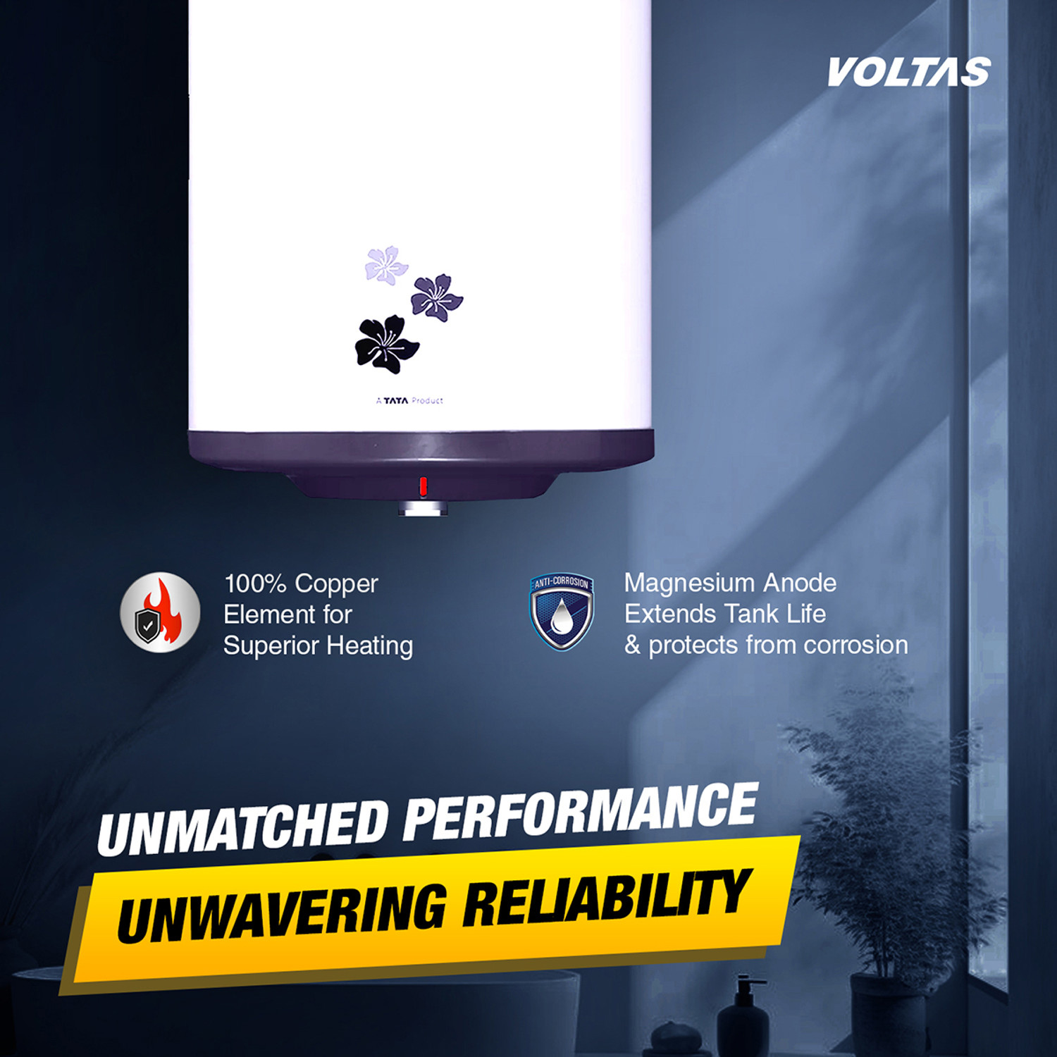 Image of Voltas AquaPro 25 L Storage Water Geyser | Free Pipes and Free Installation
