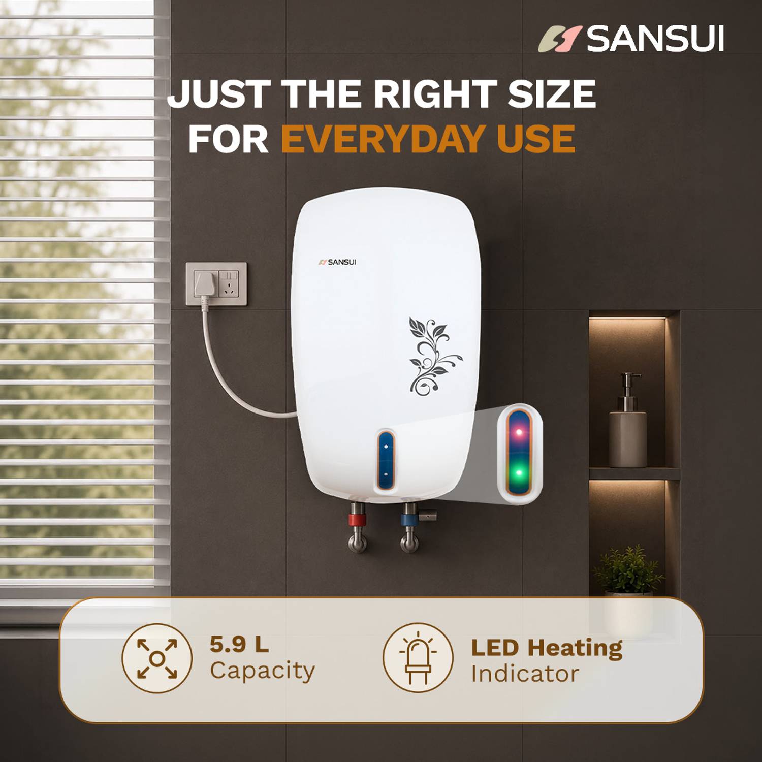 Sansui AquaZen 5.9L Instant Water Geyser - Image 4