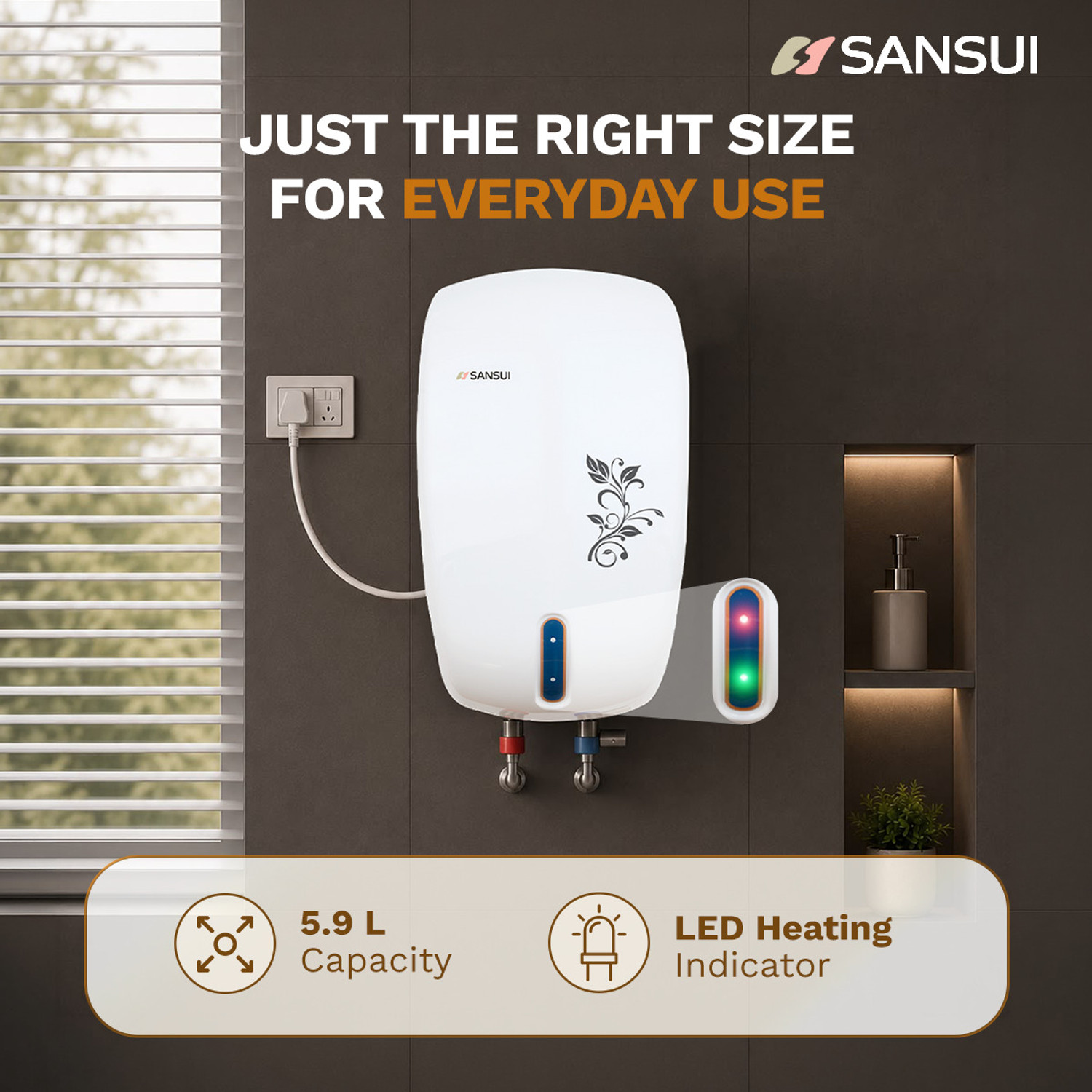 Image of Sansui AquaZen 5.9 5.9 L Instant Water Geyser