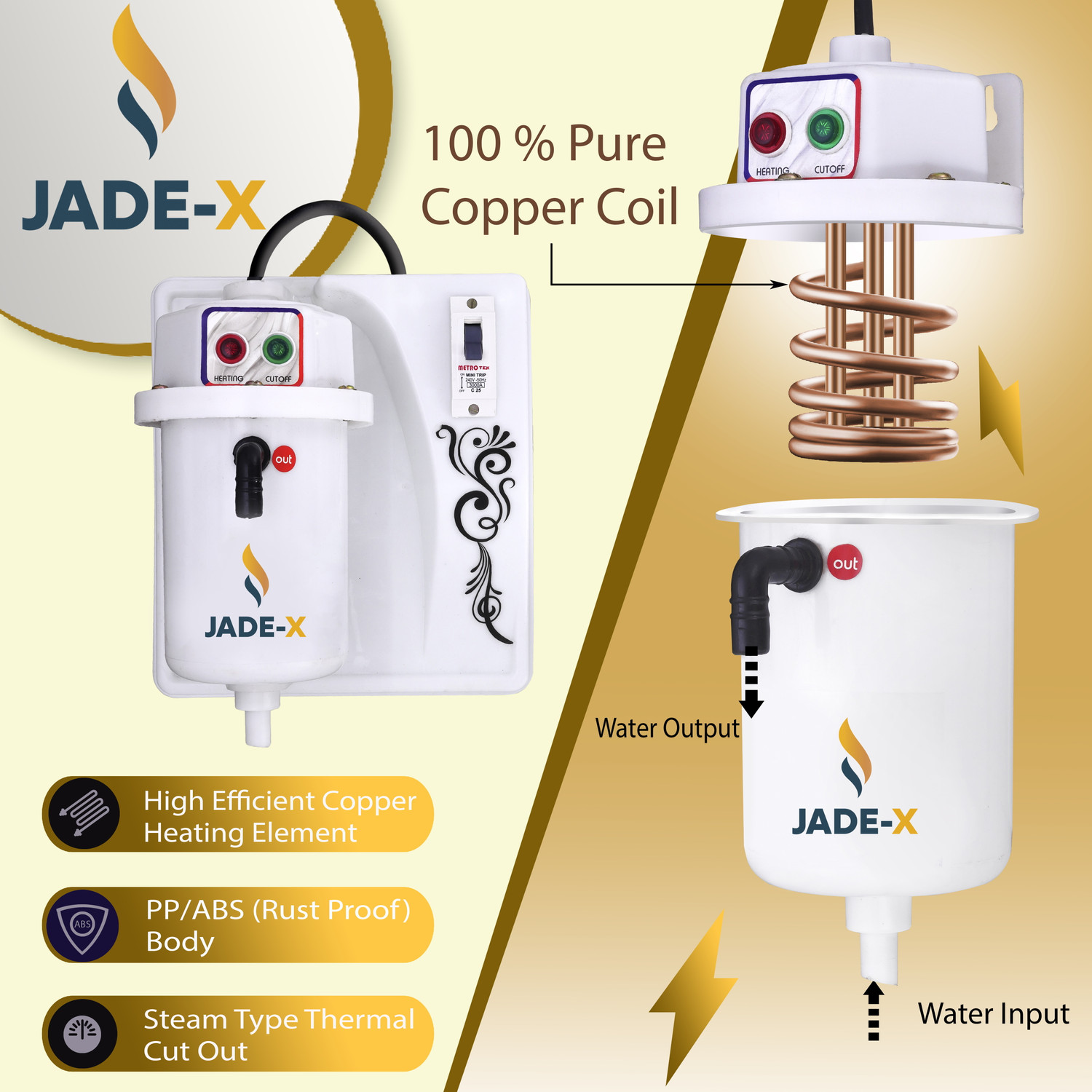 Image of jade-x WMCBG 1 L Instant Water Geyser