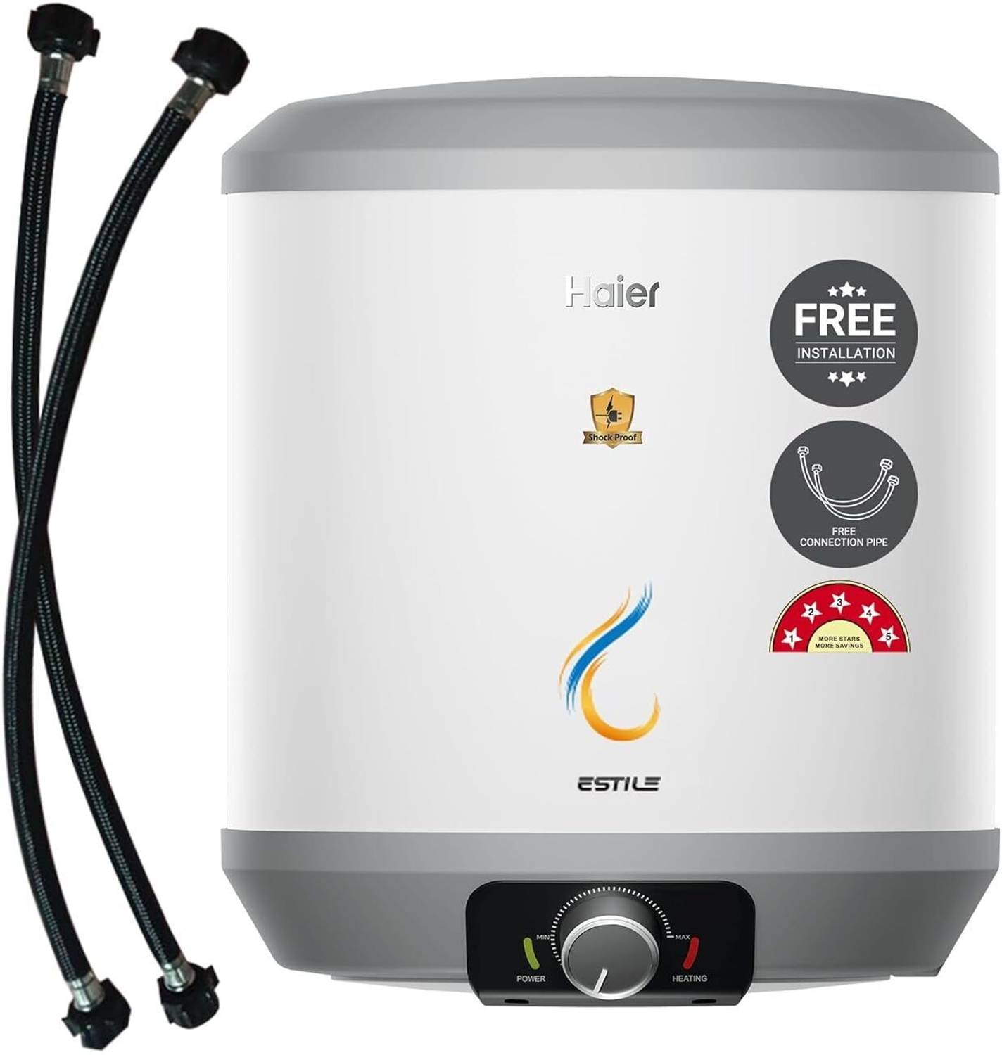 Haier 25 L Storage Water Geyser (ES25V-ESTILE, White) (White)