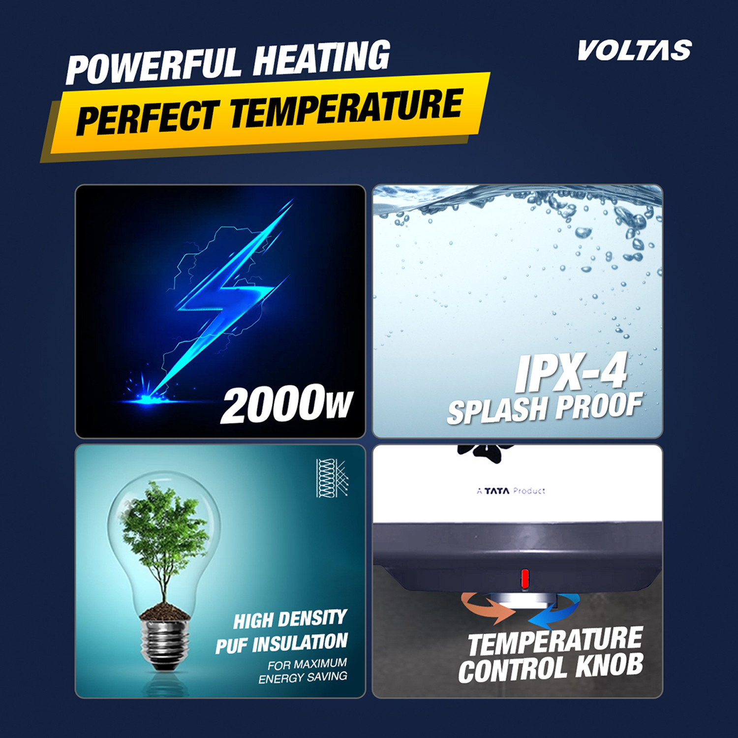 Image of Voltas AquaPro 25 L Storage Water Geyser | Free Pipes and Free Installation