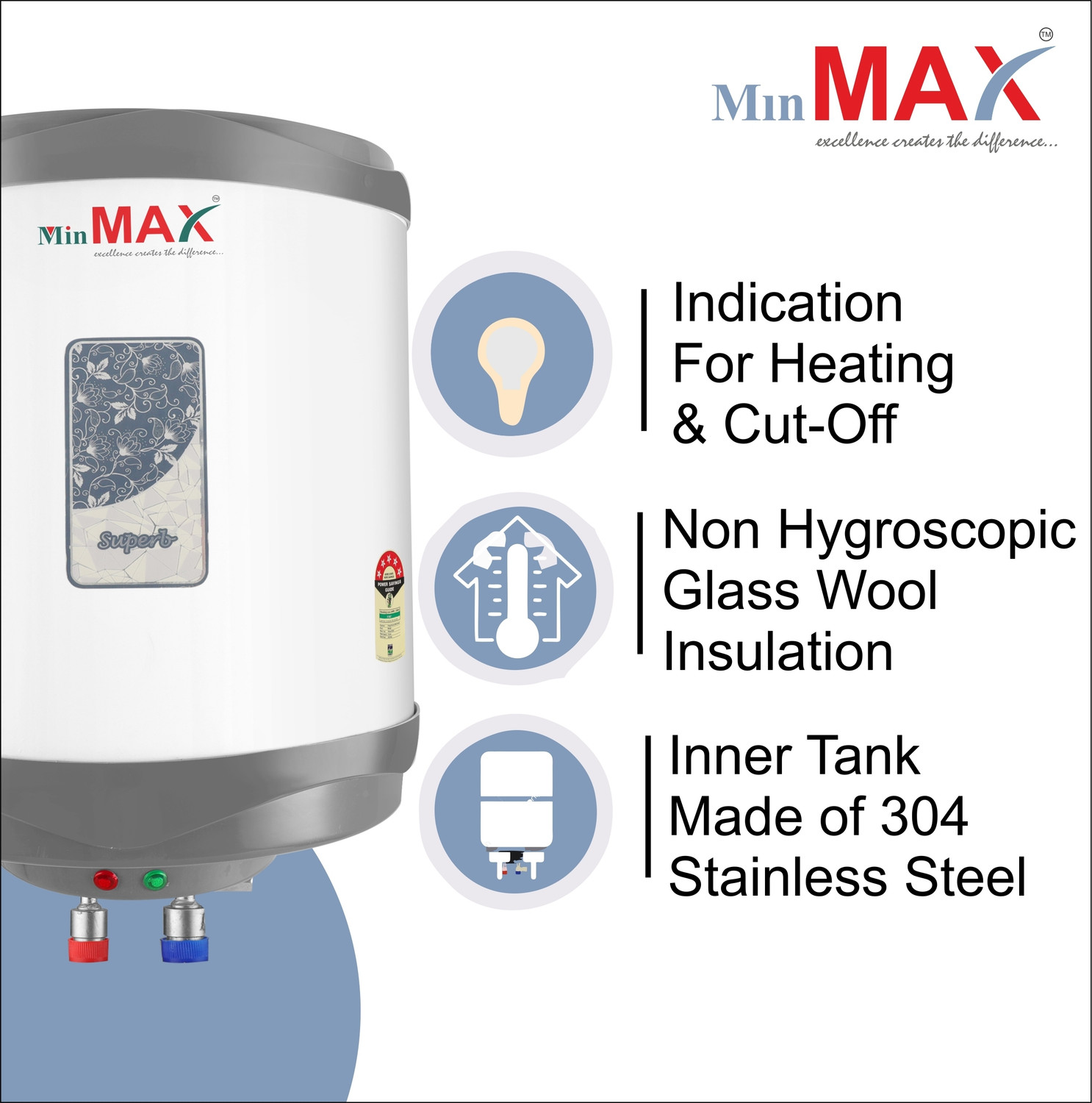 Image of MinMAX FLIP 5 Star 10 L Storage Water Geyser