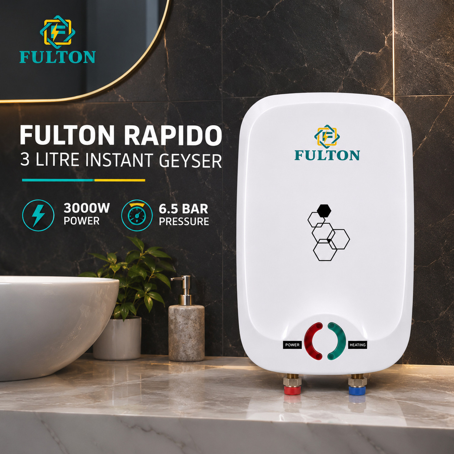 Image of FULTON Rapido 3 L Instant Water Geyser