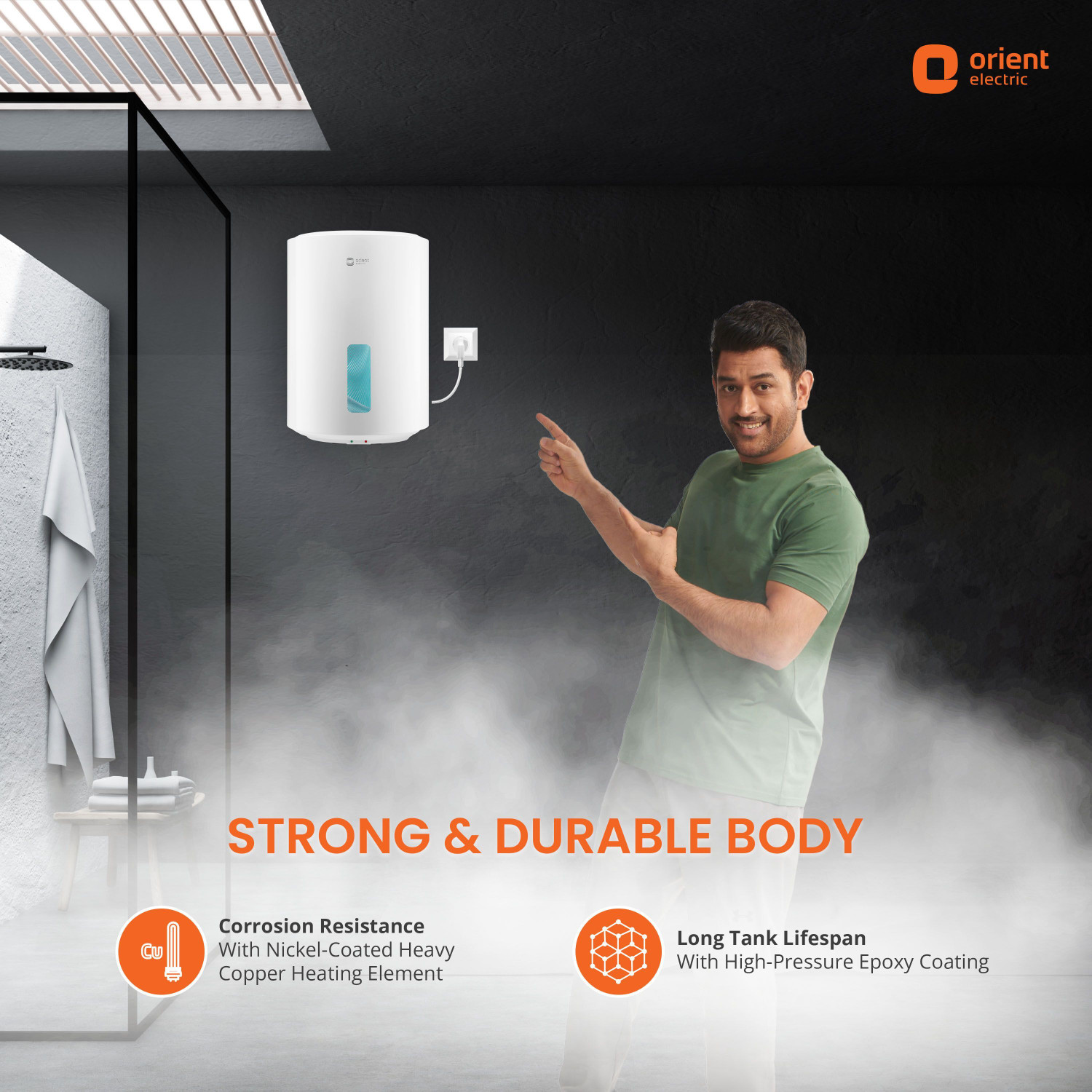 Image of Orient Electric Cronos Pro 25 L Storage Water Geyser | 4 Star BEE Energy Rating