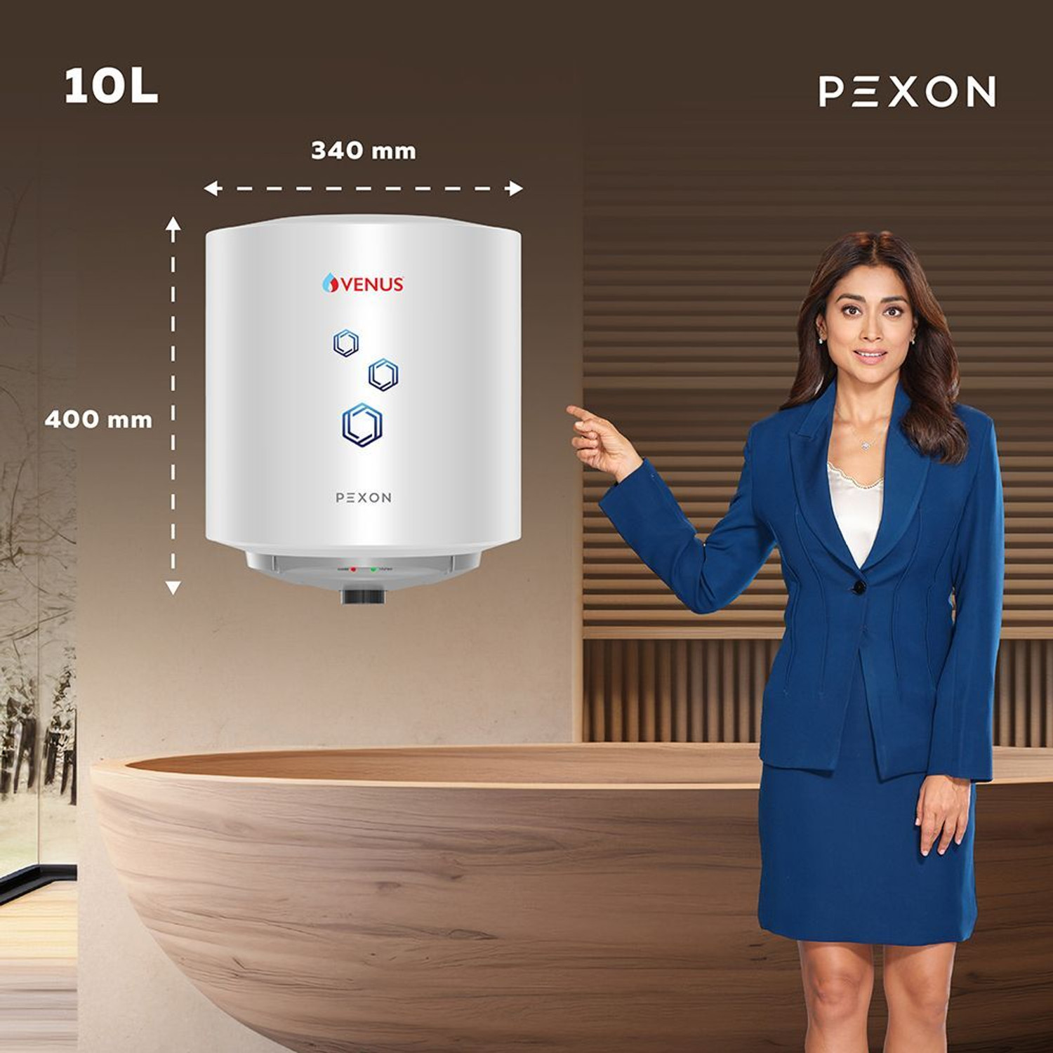 Image of Venus Pexon 10 liter (10PX) 10 L Storage Water Geyser