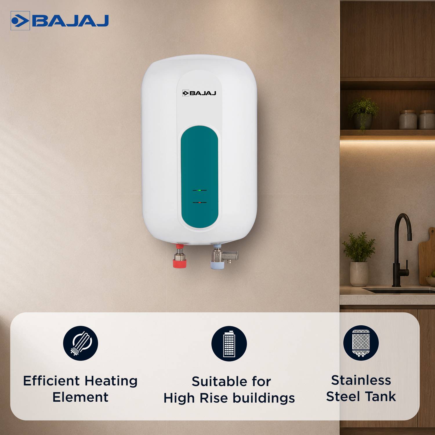 BAJAJ Aquaquick IWH 5.9L 3KW Instant Water Geyser - Image 5
