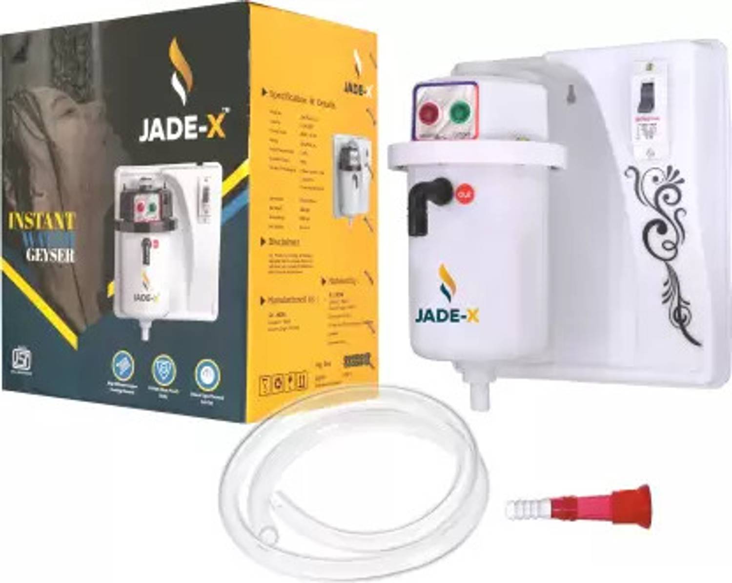 jade-x 1 L Instant Water Geyser (1L Mcb Geyser, White) (White)
