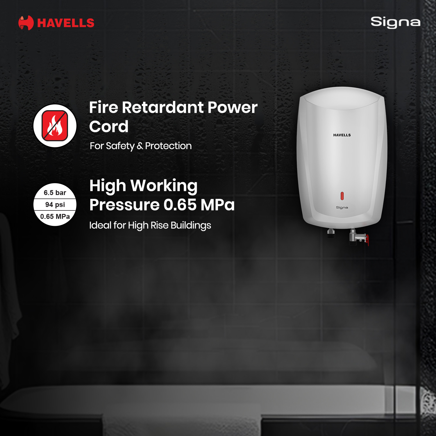 Image of HAVELLS Signa 5 L Instant Water Geyser