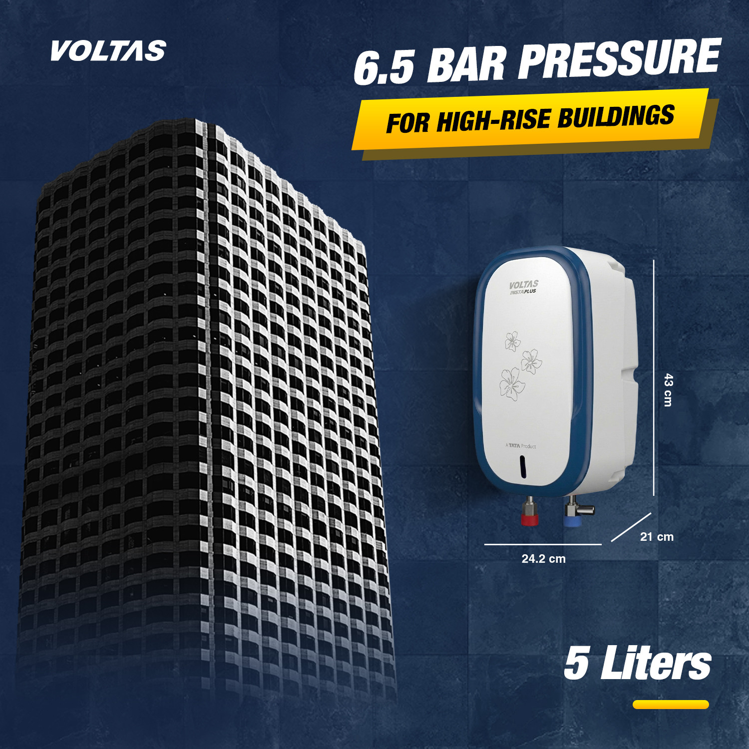 Image of Voltas 4610194 5 L Instant Water Geyser