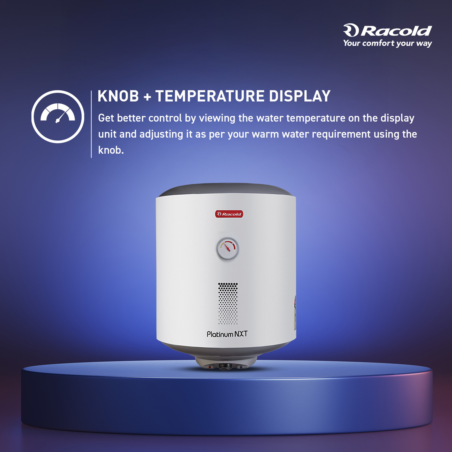 Image of Racold PLATINUM NXT-50 V 50 L Storage Water Geyser