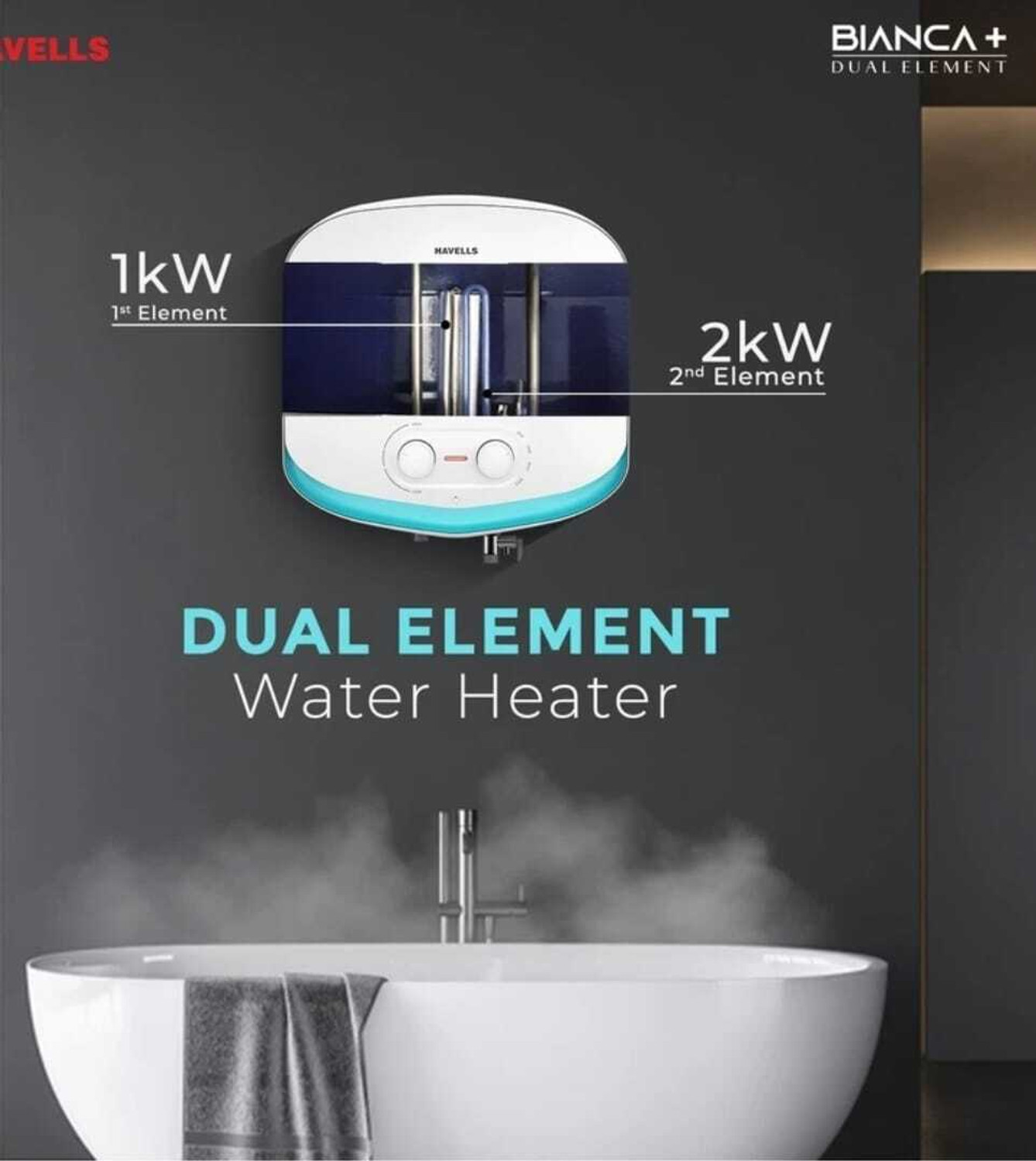 Image of HAVELLS BIANCA + 25 L Storage Water Geyser