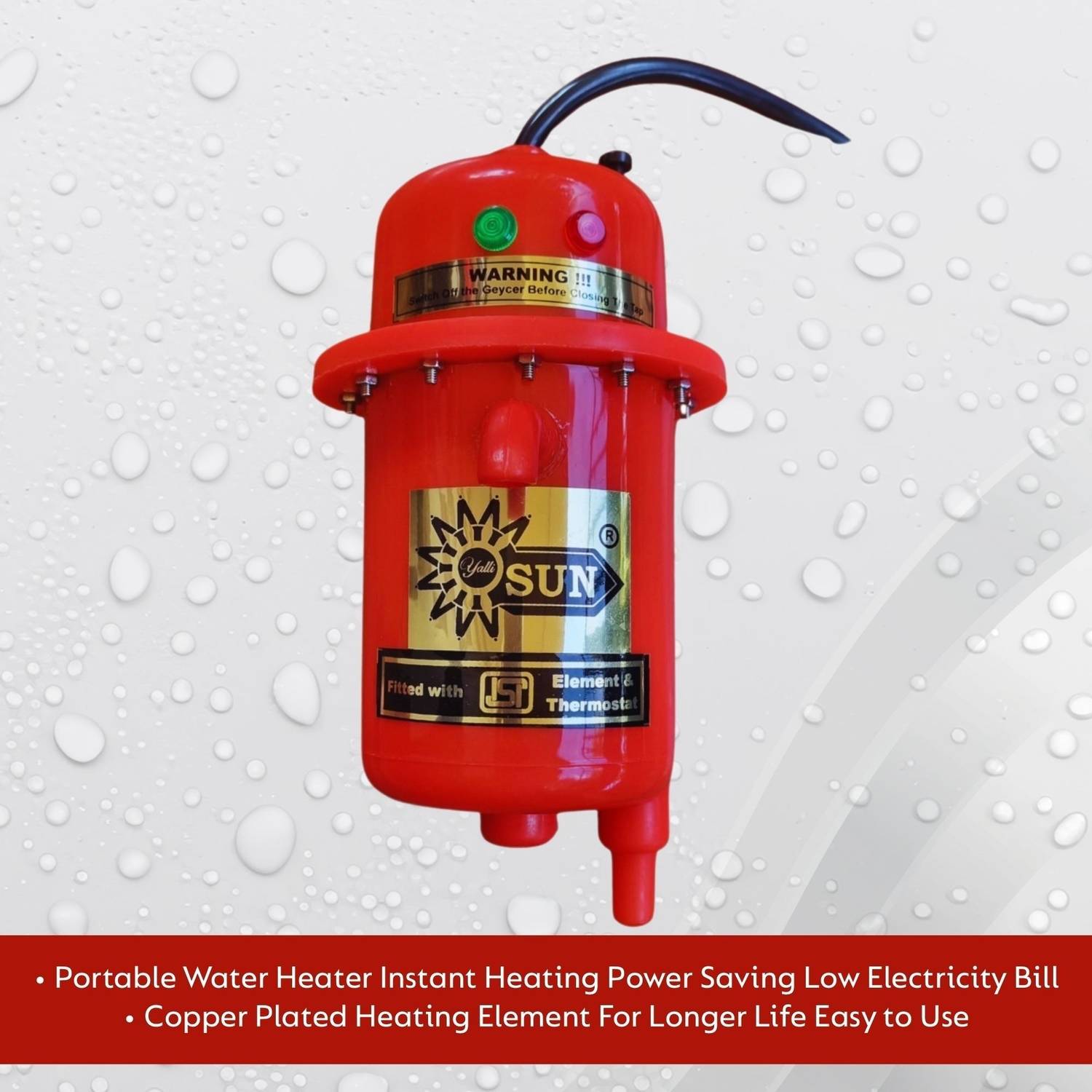 Yalli sun 1.5 L Instant Water Geyser (Sun Instant Geyser Pro V, 3