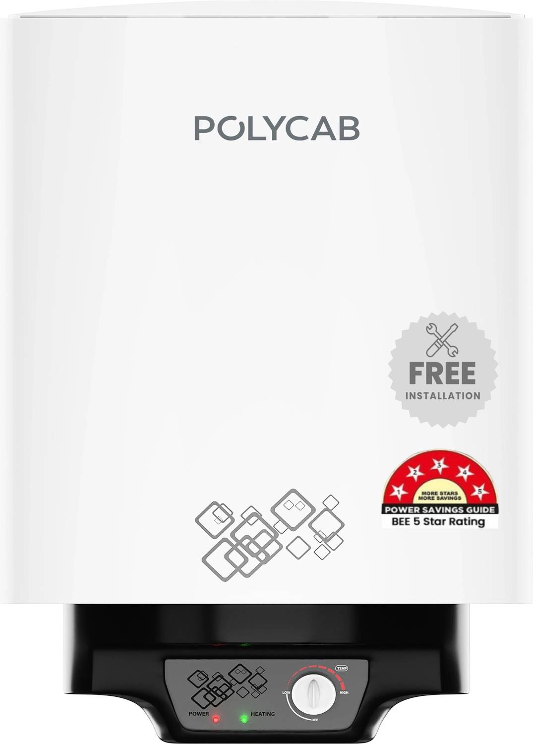 Polycab 15 L Storage Water Geyser 5 Star BEE Energy Rating (Cel