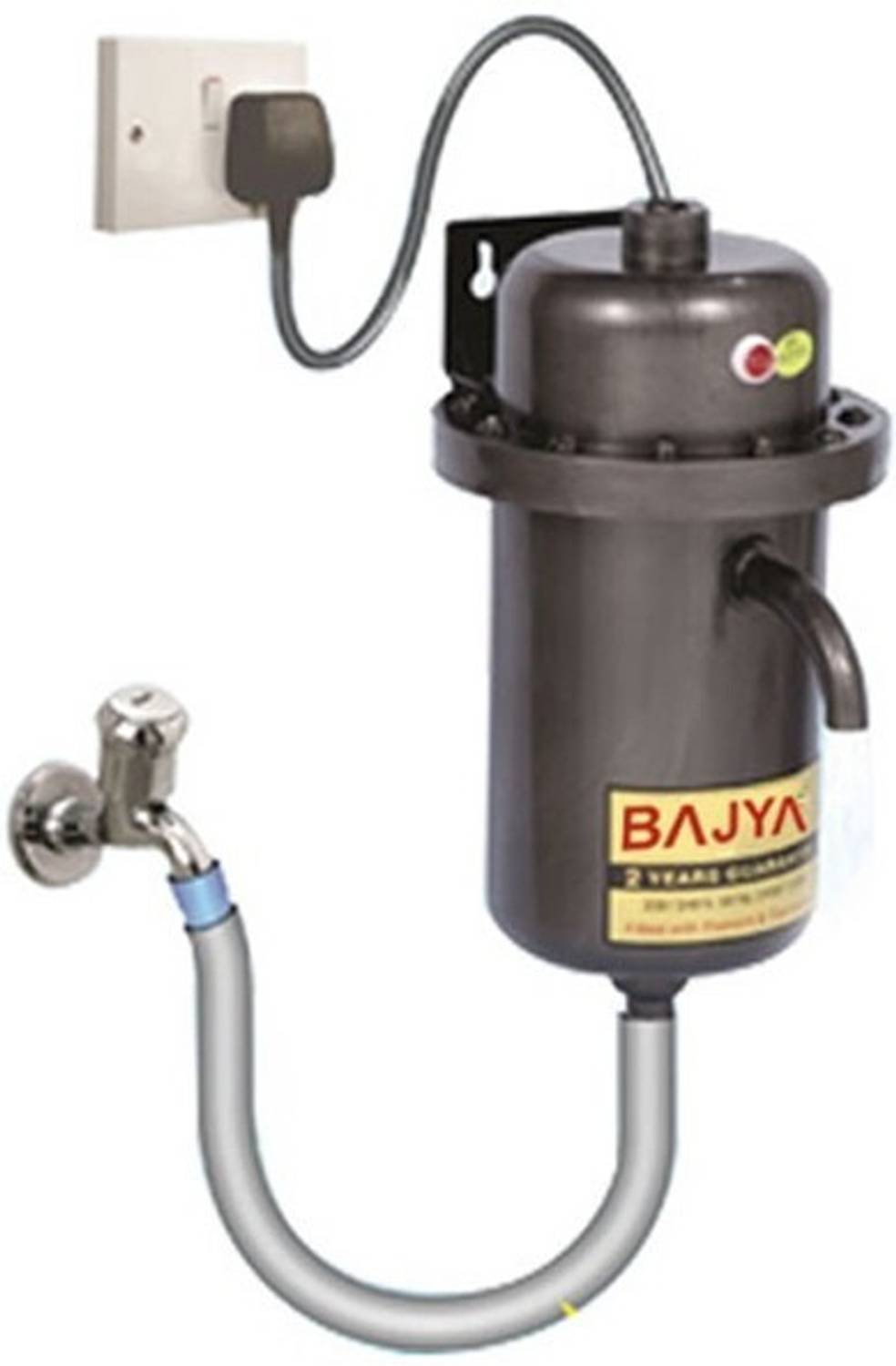 Bajya 1 L Instant Water Geyser (Bio, Black) (Black)