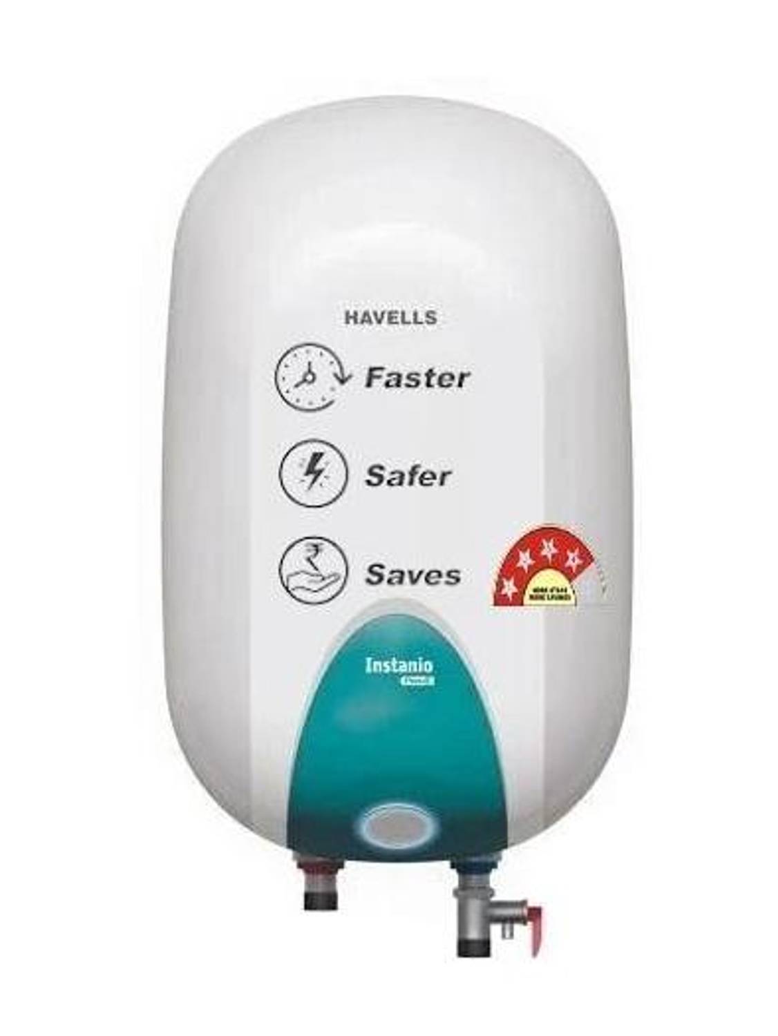 HAVELLS Instanio Prime 25 L Storage Water Geyser | 4 Star BEE Energy Rating | Glassline Tanked