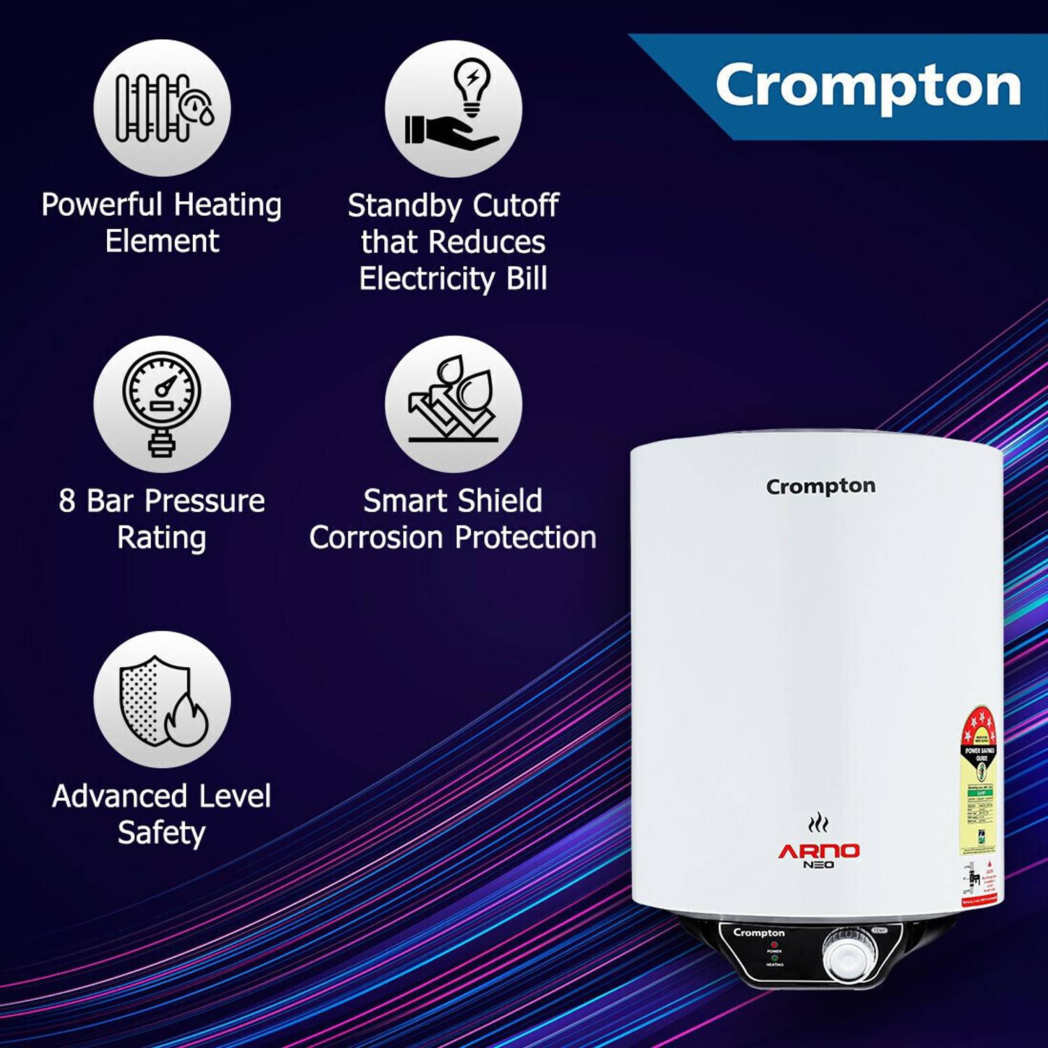 Crompton ASWH-3025 25L Water Geyser - Image 5