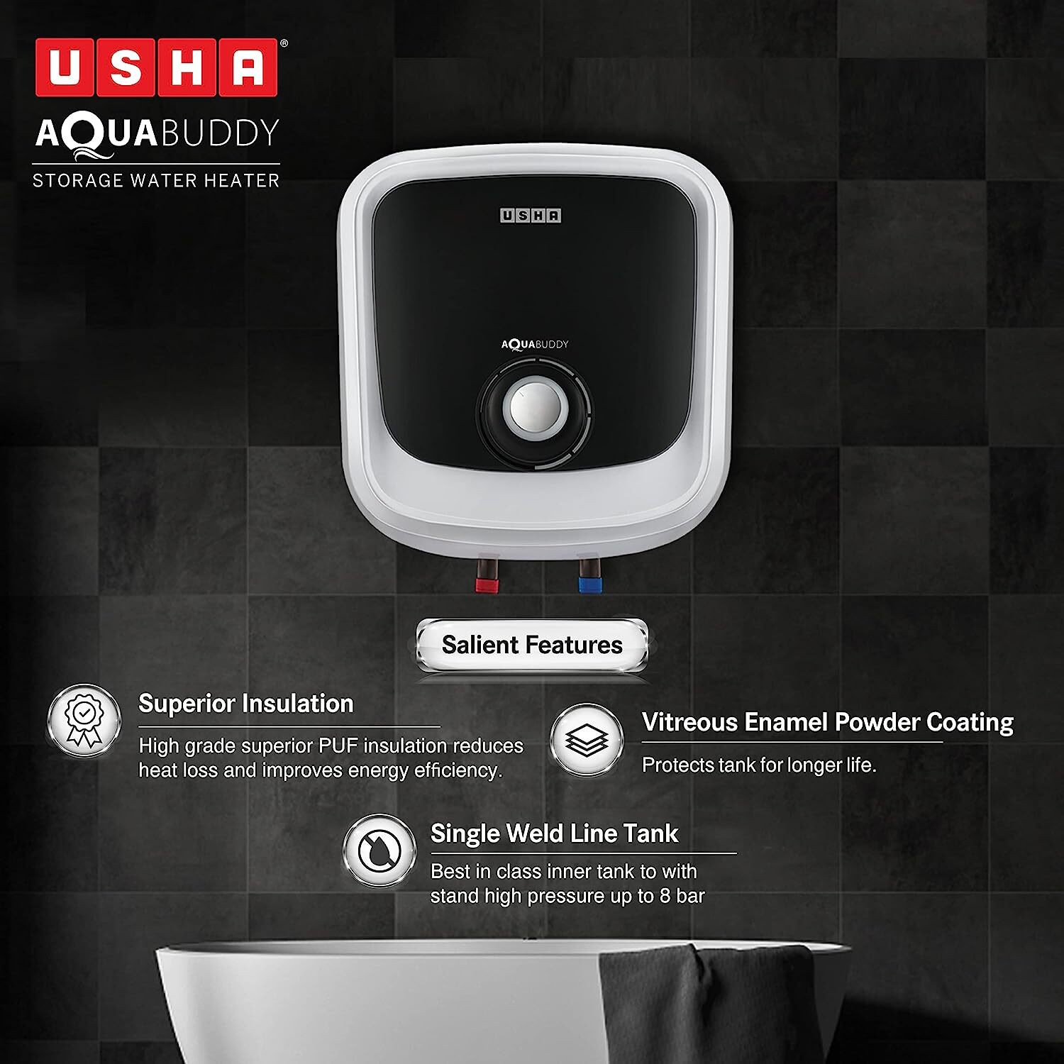 Image of USHA Aquabuddy 25 L Storage Water Geyser
