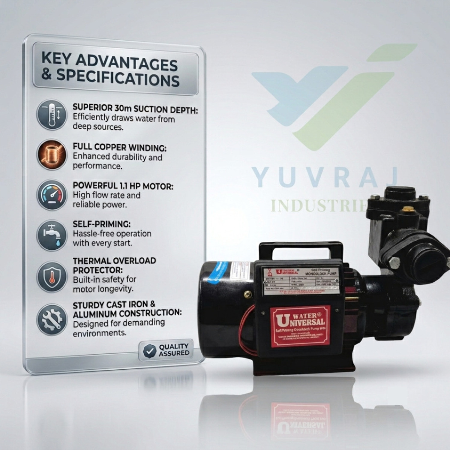 Image of Water Universal STAR 72 1.1 HP Self Priming Monoblock pump Centrifugal Water Pump