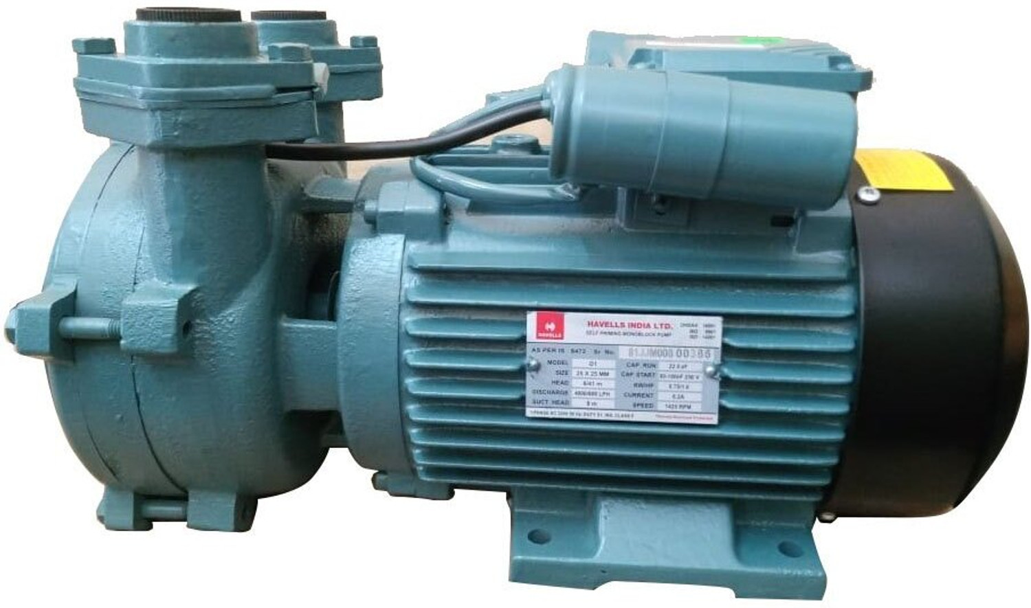 Image of HAVELLS SLOW-SPD D1-1.0HP 1PH MINIMONOBLOCK PUMP CENTRIFUGAL Centrifugal Water Pump