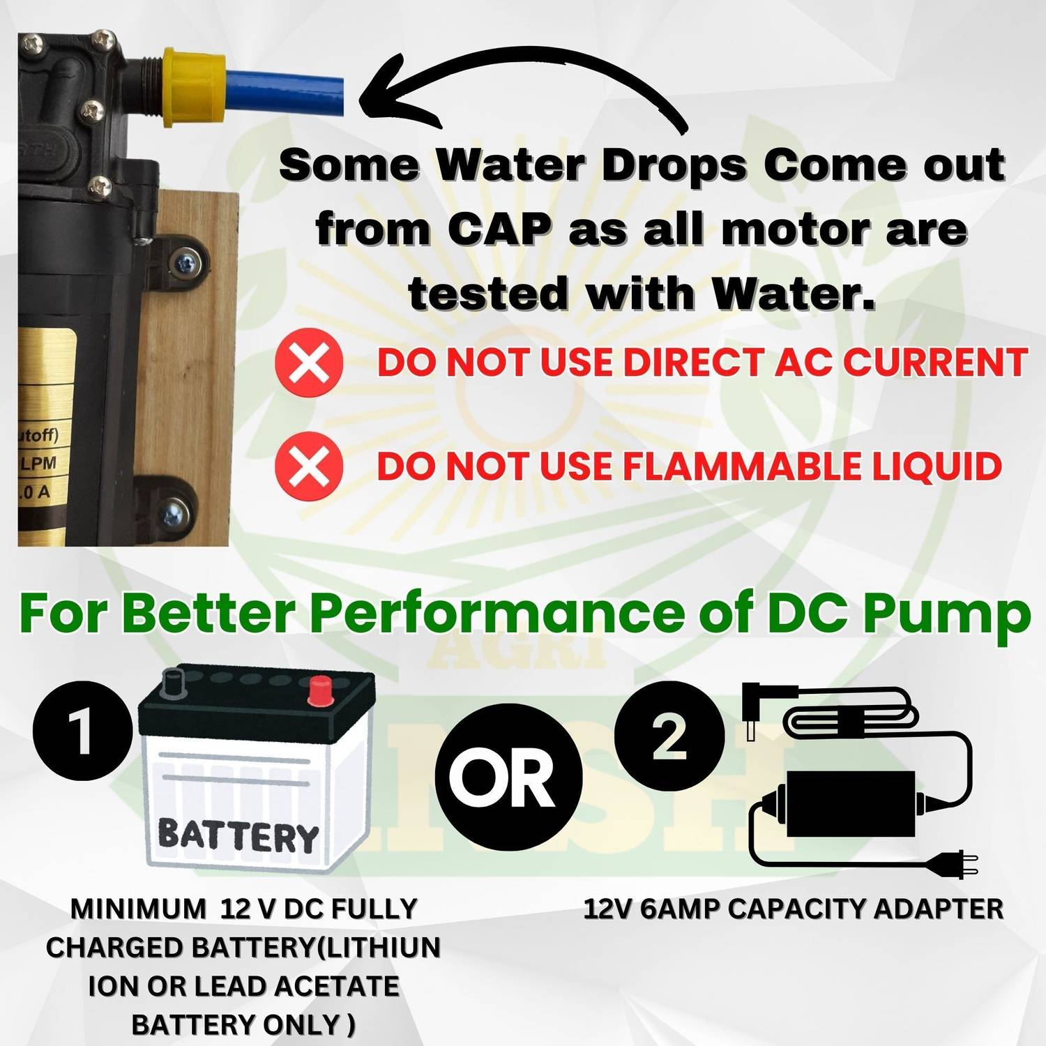 Agriansh 12V 220 PSI Double Motor Water Pump - Image 3