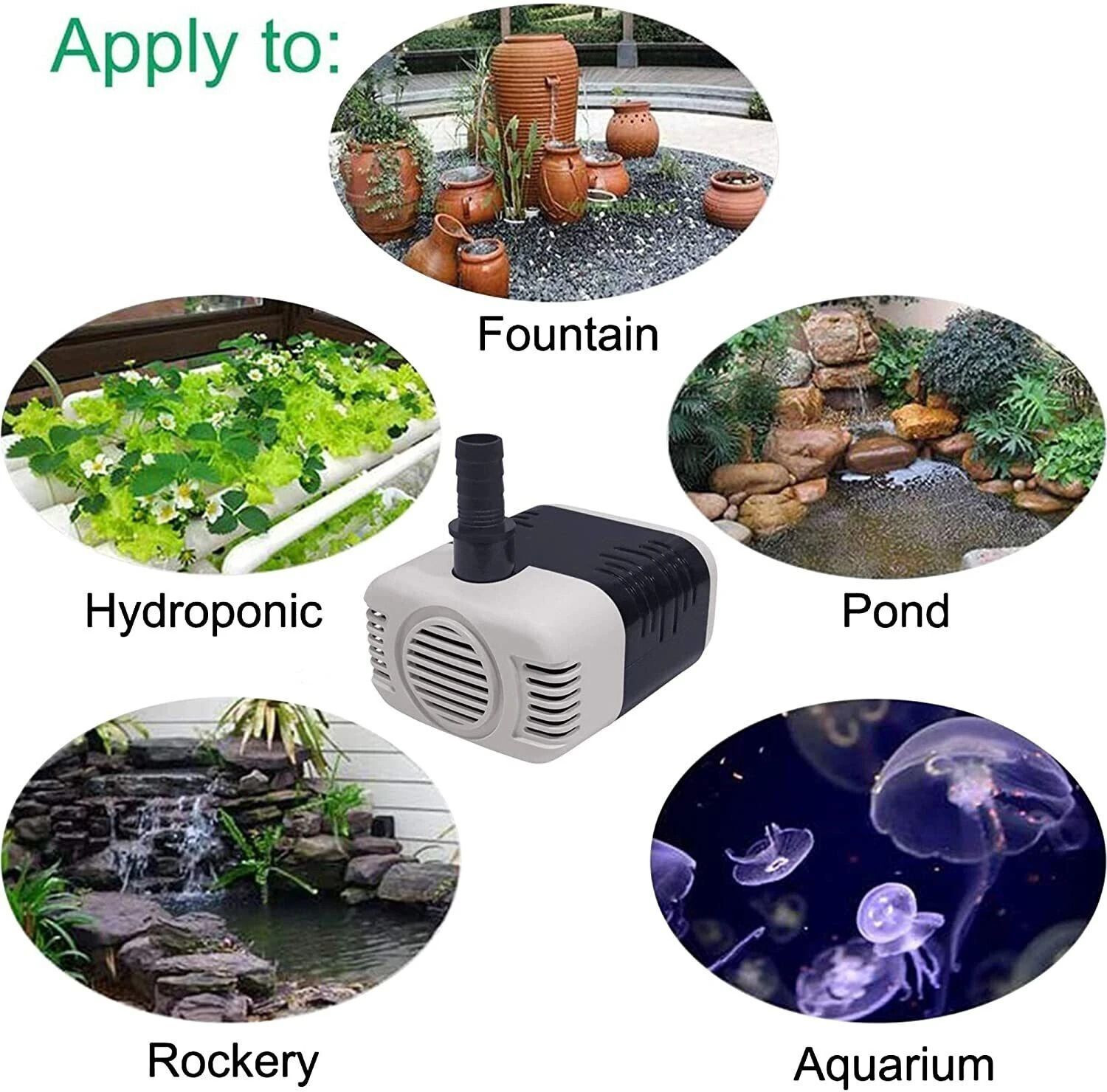 Image of ELOVE 18 Watt Submersible Water Pump for Desert Air Cooler, Aquarium, Fountains etc. Submersible Water Pump