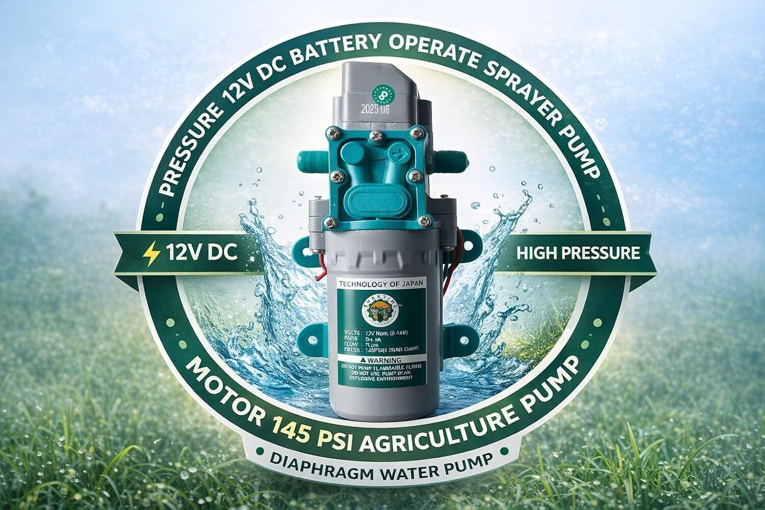 Image of SHAKTIMS High Pressure 12V 135 Diaphragm Pump Diaphragm Water Pump