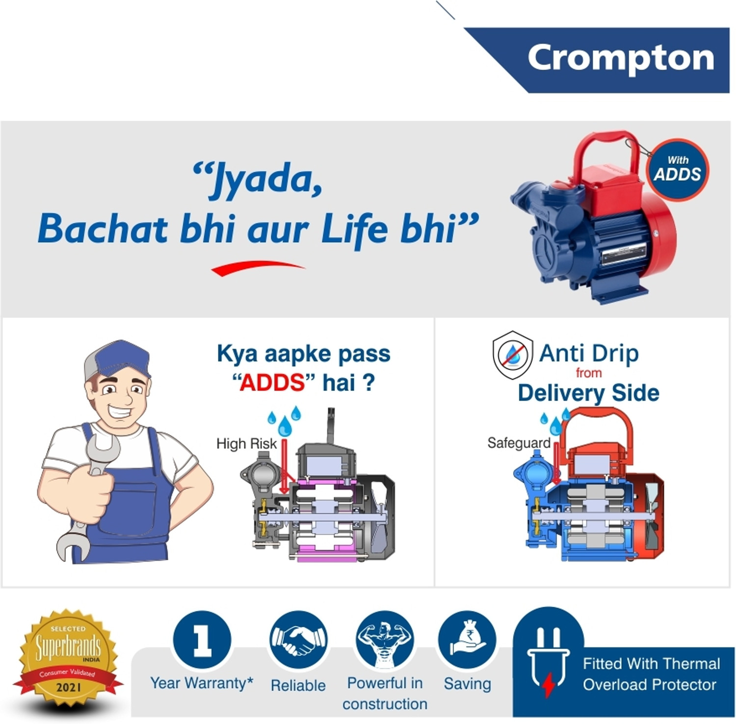 Image of Crompton GLORY PLUS I Centrifugal Water Pump