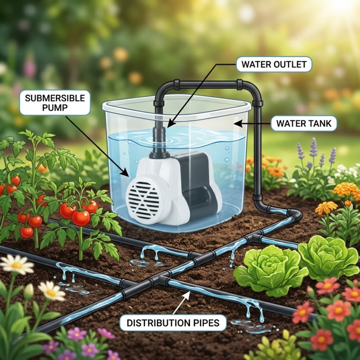 Image of Zaibtronix Submersible Water Aquarium Pump , Cooler Pump for Desert Air Cooler, Fountains Submersible Water Pump