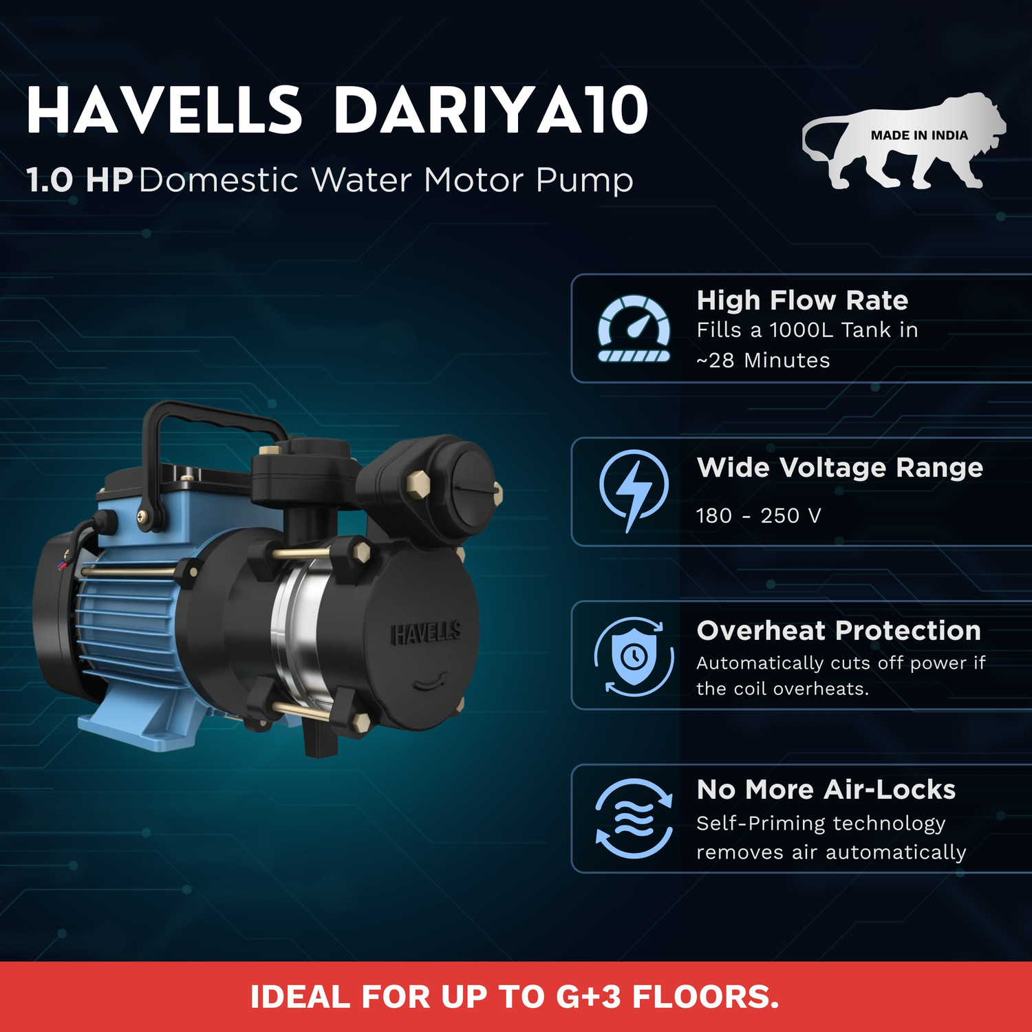 Image of HAVELLS DARIYA10 Centrifugal Water Pump