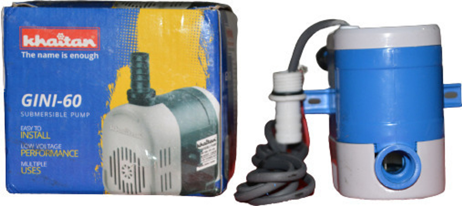 Image of Khaitan Aqua-60 Submersible Pump 18 Watt with a Water Flow Control Valve & 3-Way Water Distributor Suitable for Air Cooler, Fountain, Aquarium & Decoration Submersible Water Pump