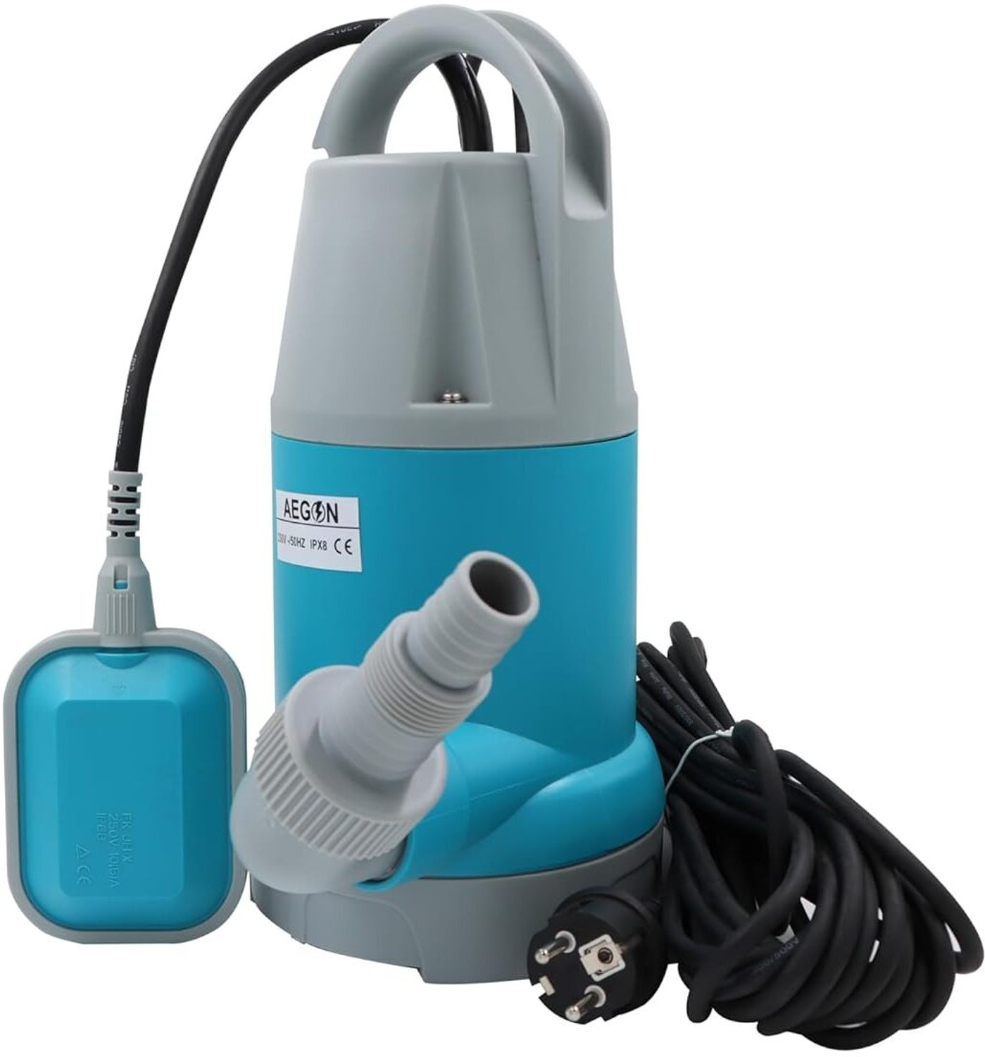 Image of AEGON ASP750 1hp, 13000 L /H, 750W Single Phase Sewage IPX8, Max Height 8m, Depth 7m Submersible Water Pump